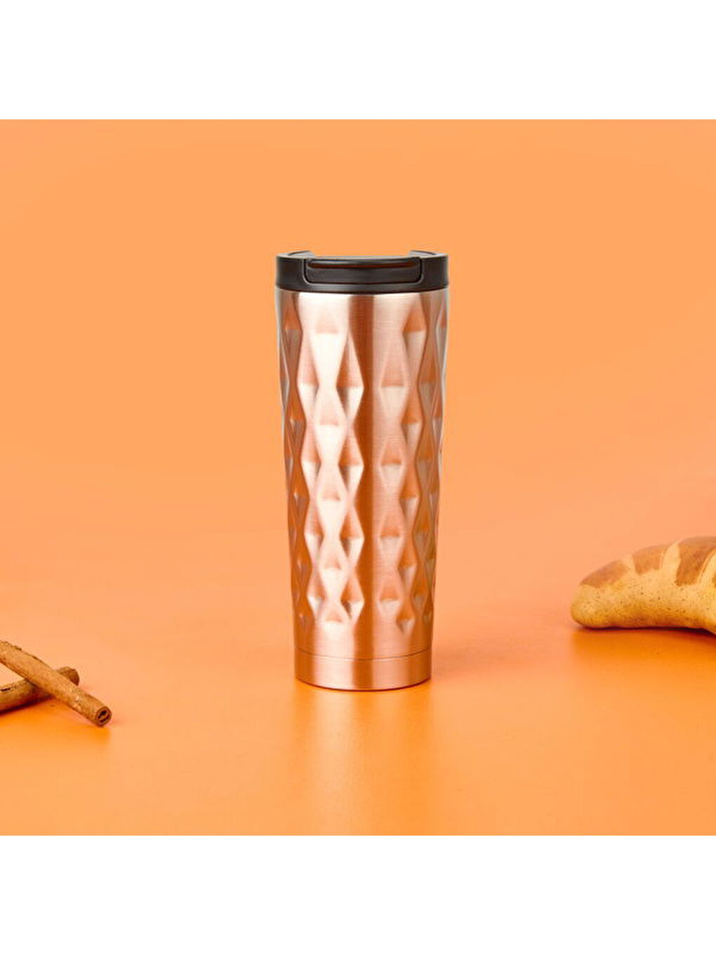 Gri Bireysel Termos - Gümüş / Siyah - 400 ml