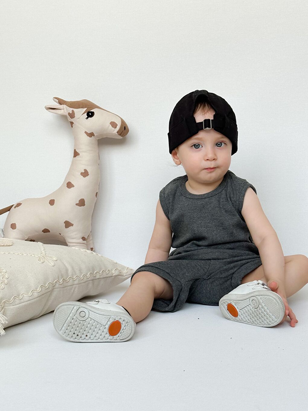 Gri Sıfır Kol Şortlu Takım-4