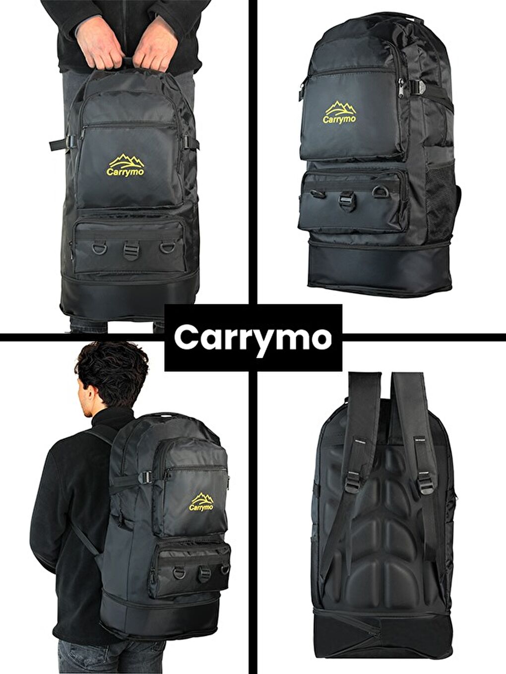 Haki Orijinal Körüklü Ortopedik Konfor Modeli Çok Gözlü Gezi Seyahat Yürüyüş Dağcı Kamp Spor Sırt Çantası-6