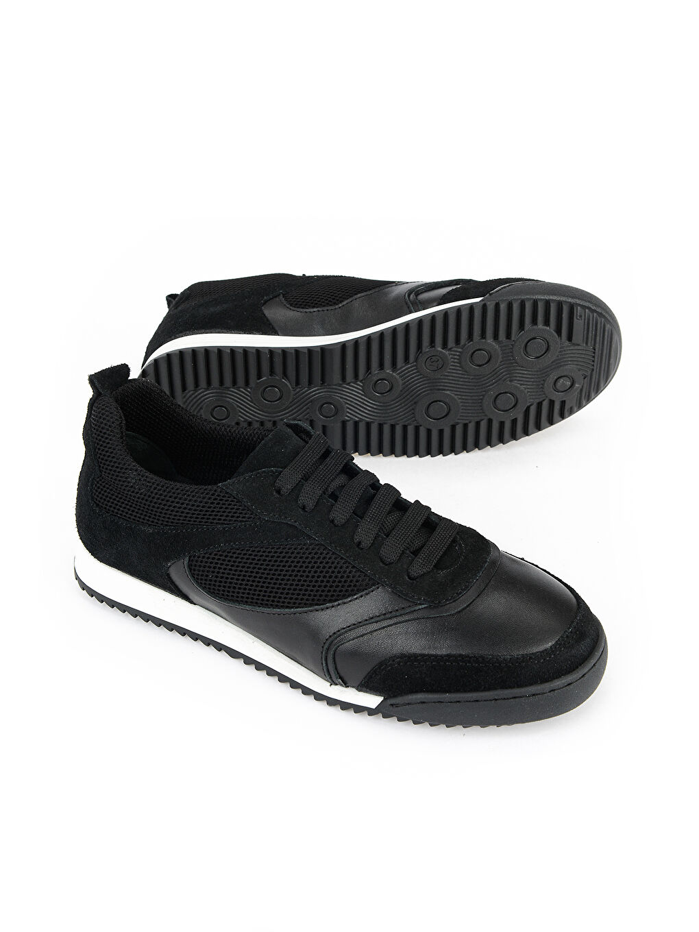 Kadın Hakiki Deri Günlük Sneaker 1611022Z2709 Siyah-3