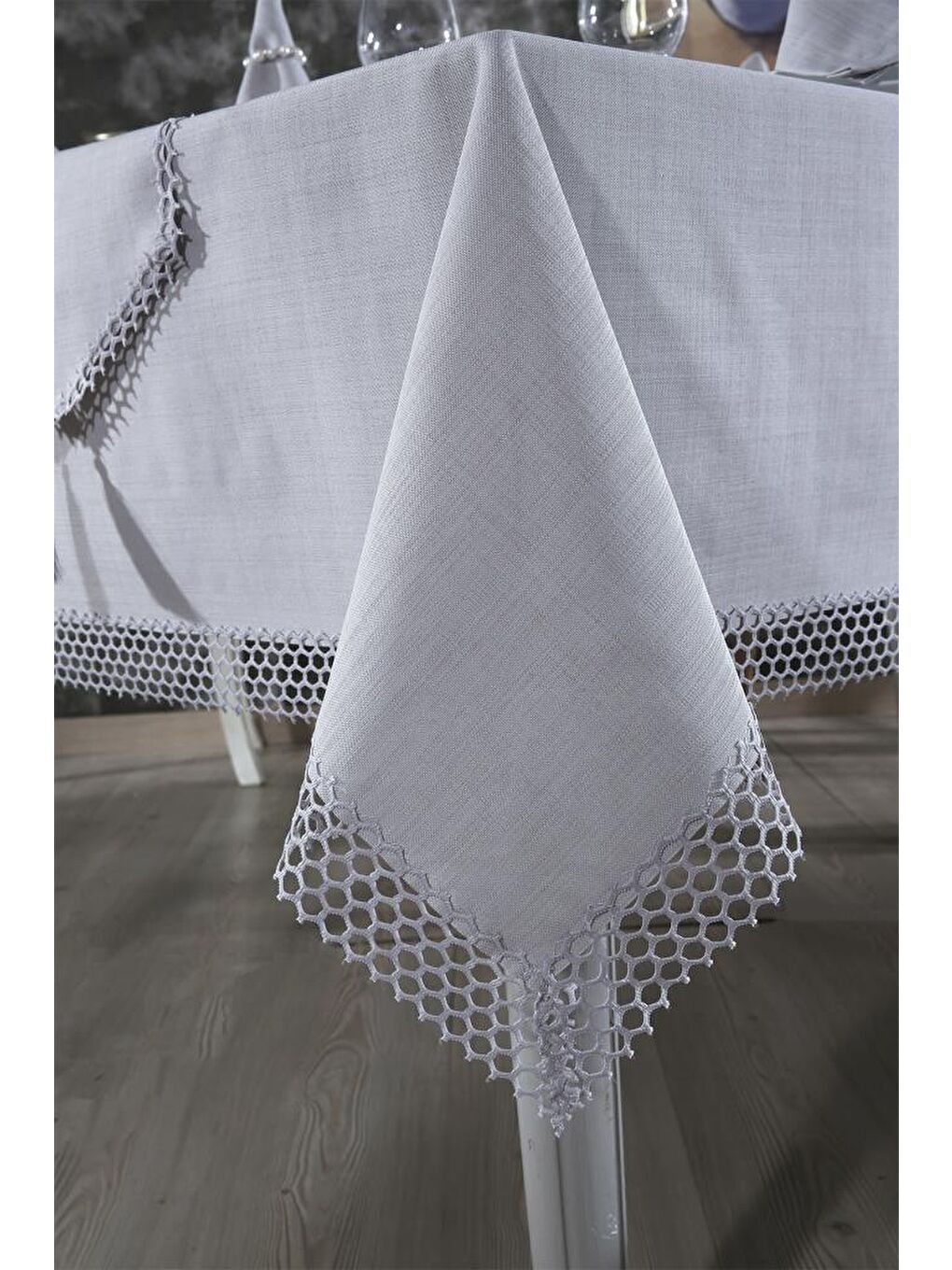 Simay Masa Örtüsü 26 Parça Gri-1