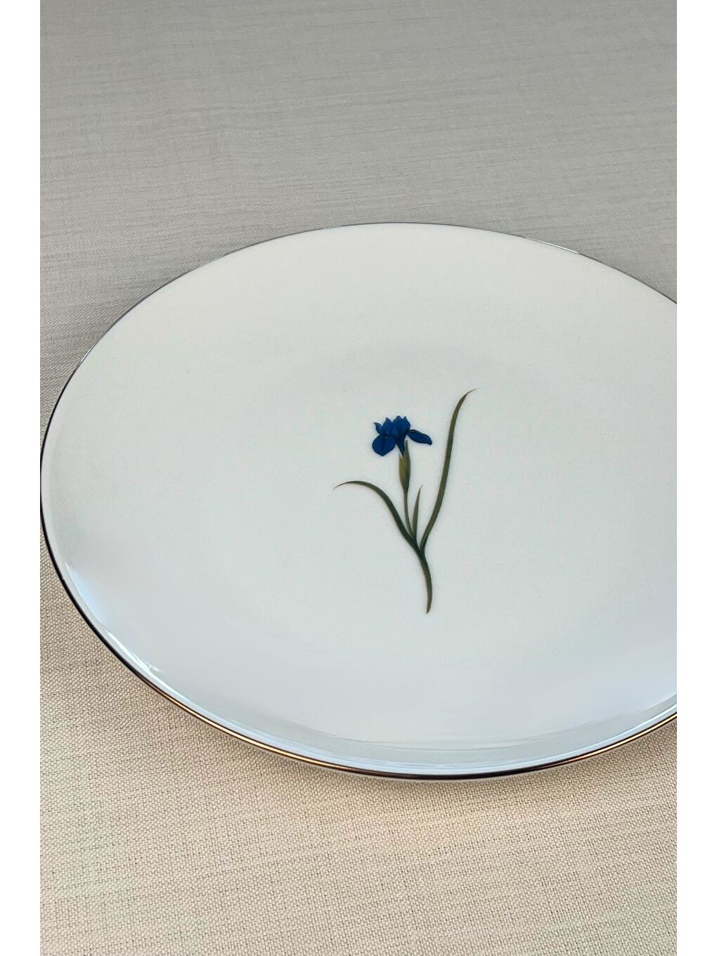 Karışık Porselen Natura İris Altın Yaldız Servis Tabağı 24,50cm 6 lı-3