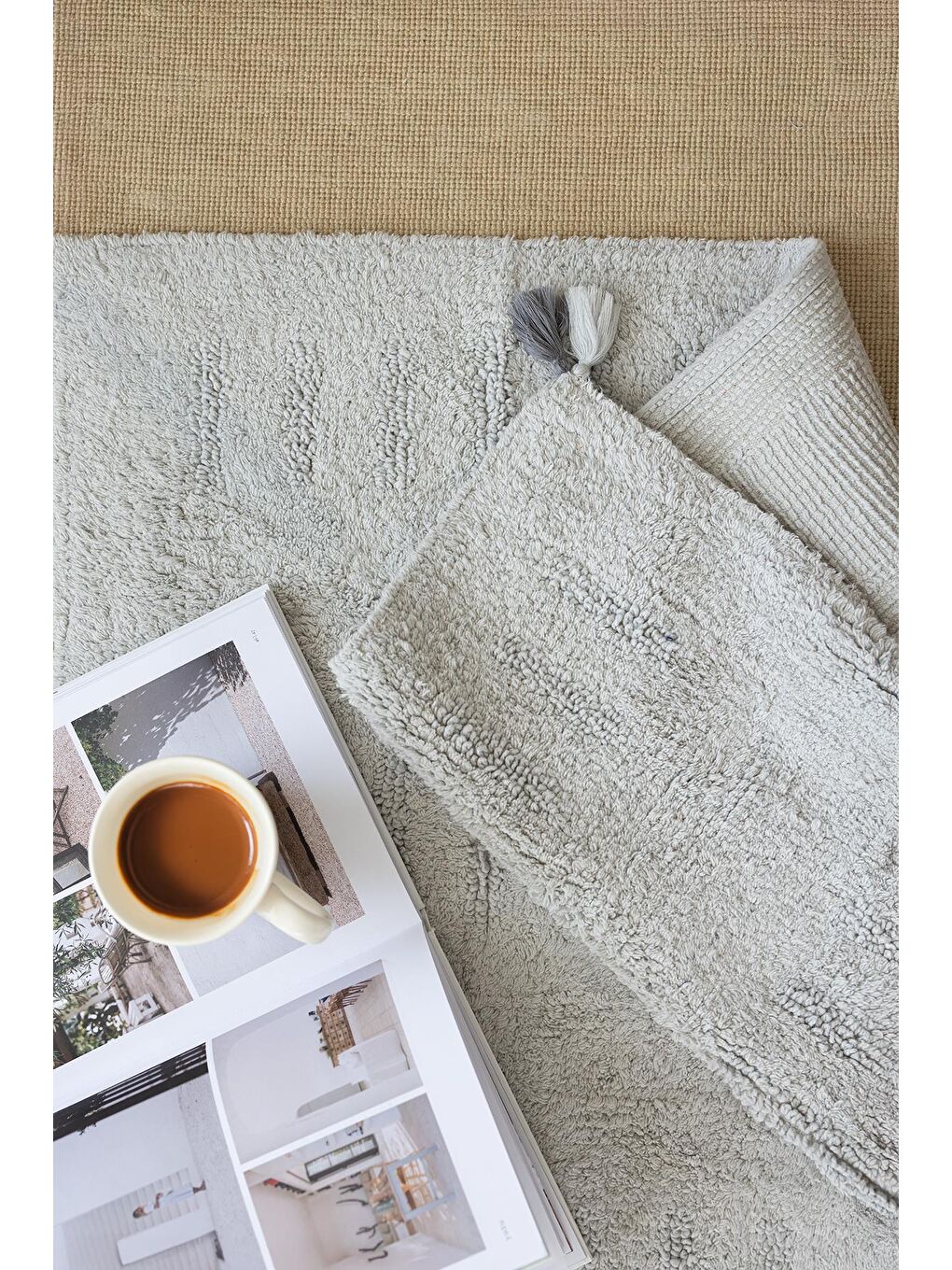 Togo Tekli Banyo Paspası %100 Pamuk 70x110 Gri-1