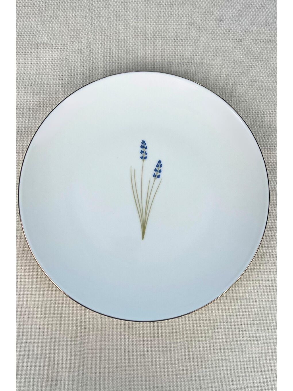 Karışık Porselen Natura Lavanta Altın Yaldız Servis Tabağı 24,50cm Tekli