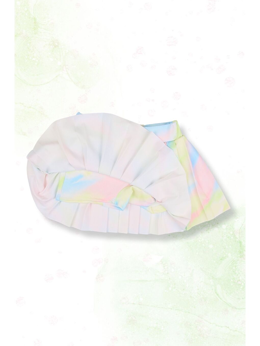 Sarı Kız Çocuk Kabartmalı Şort Etekli Crop Sporcu Mayo Takım-3