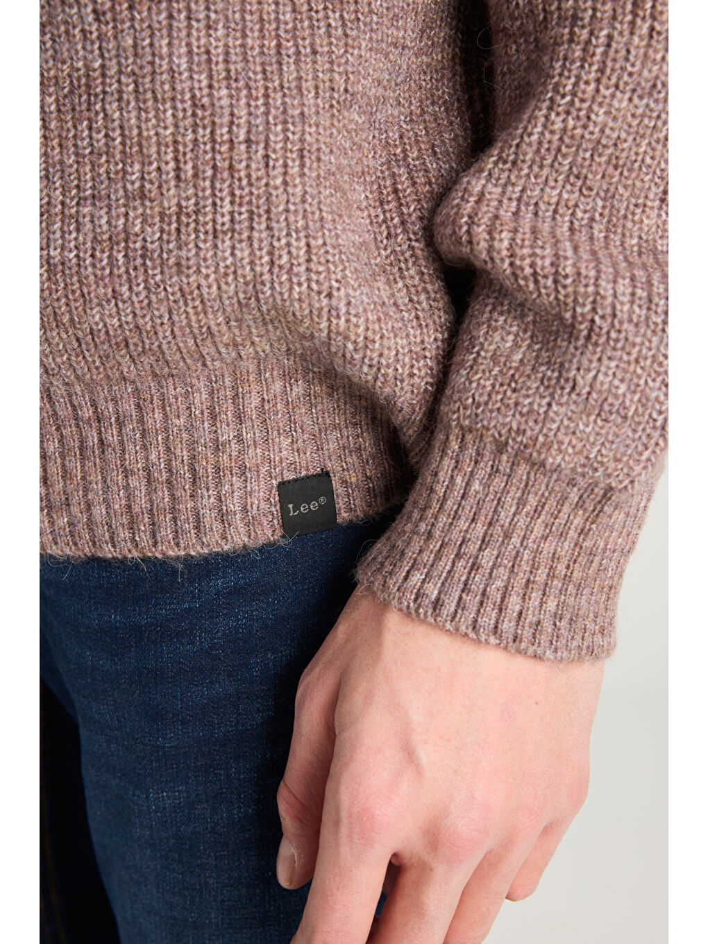 Regular Fit Bisiklet Yaka Mor Triko Kazak-3