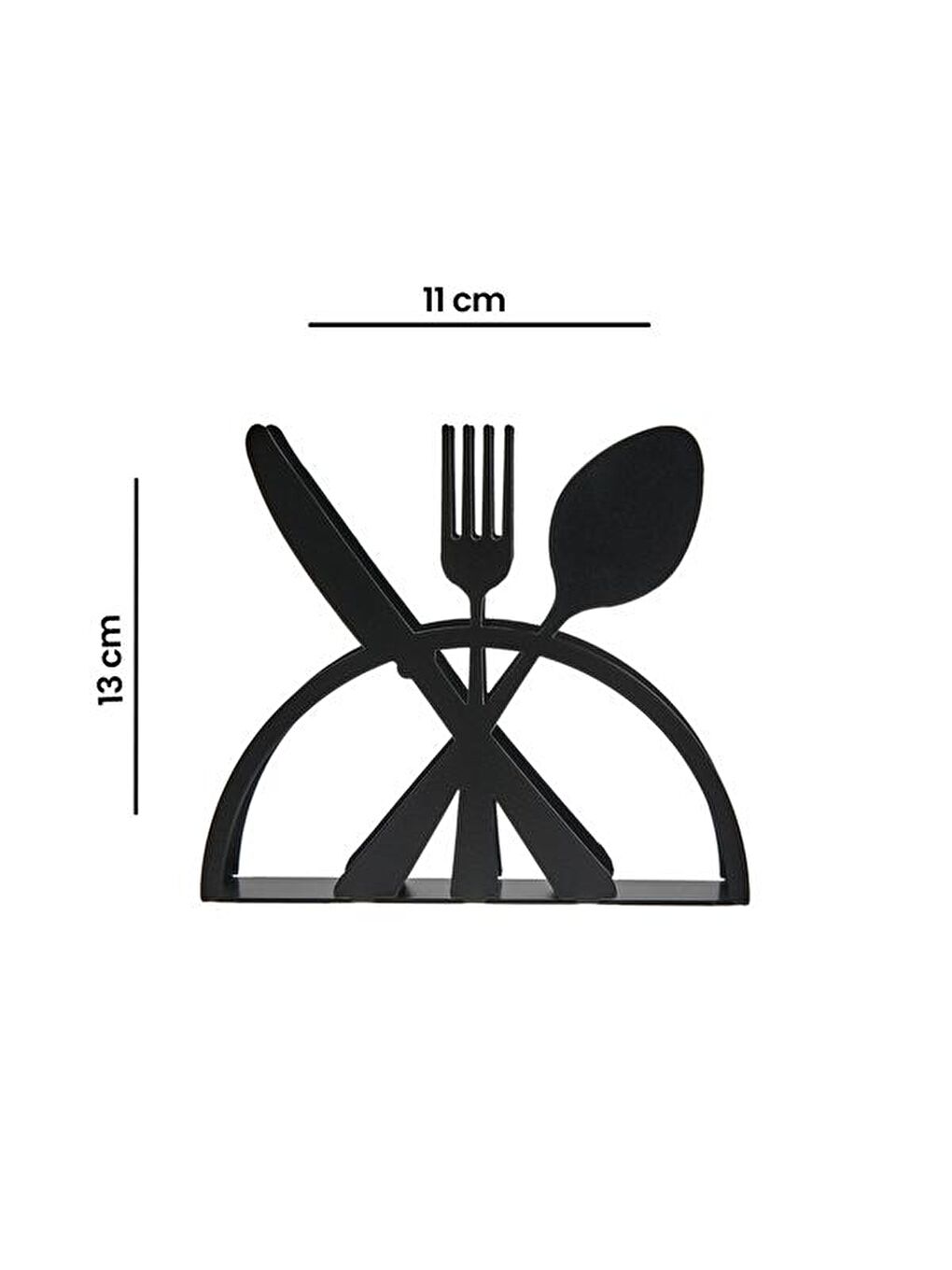 Kitchen Metal Peçetelik - Siyah-5