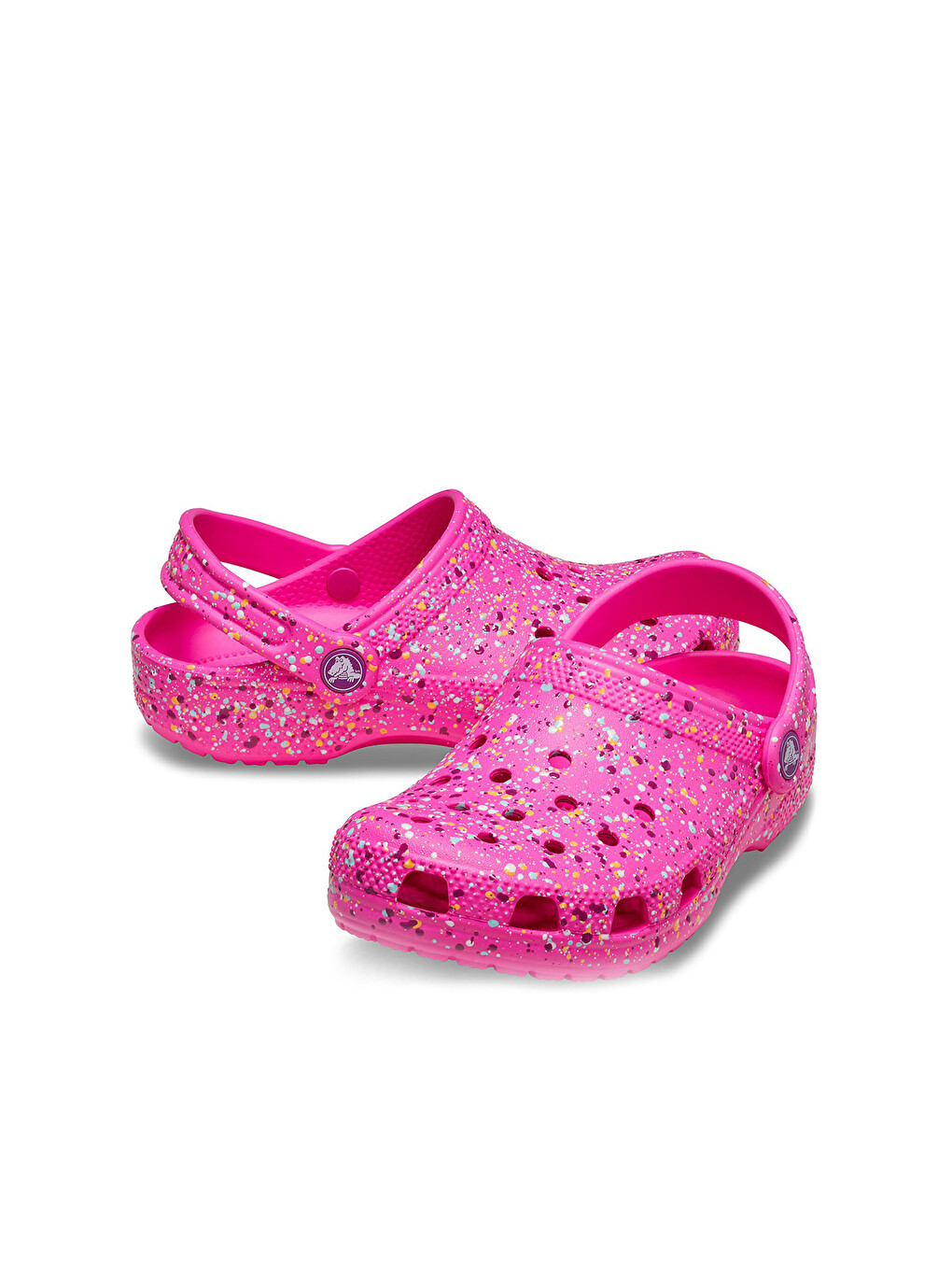 Classic Paint Splatter Clog Kız Çocuk Pembe Terlik-2
