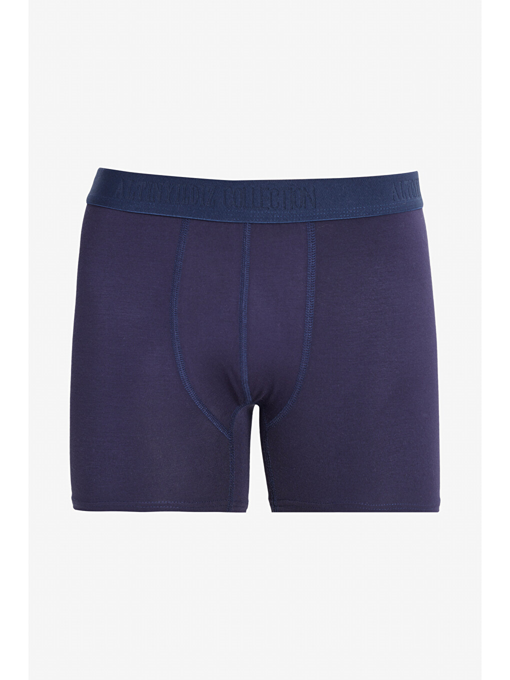 Erkek Lacivert 2'li Pamuklu Standart Fit Normal Kesim Desenli Esnek Boxer Paketi-1
