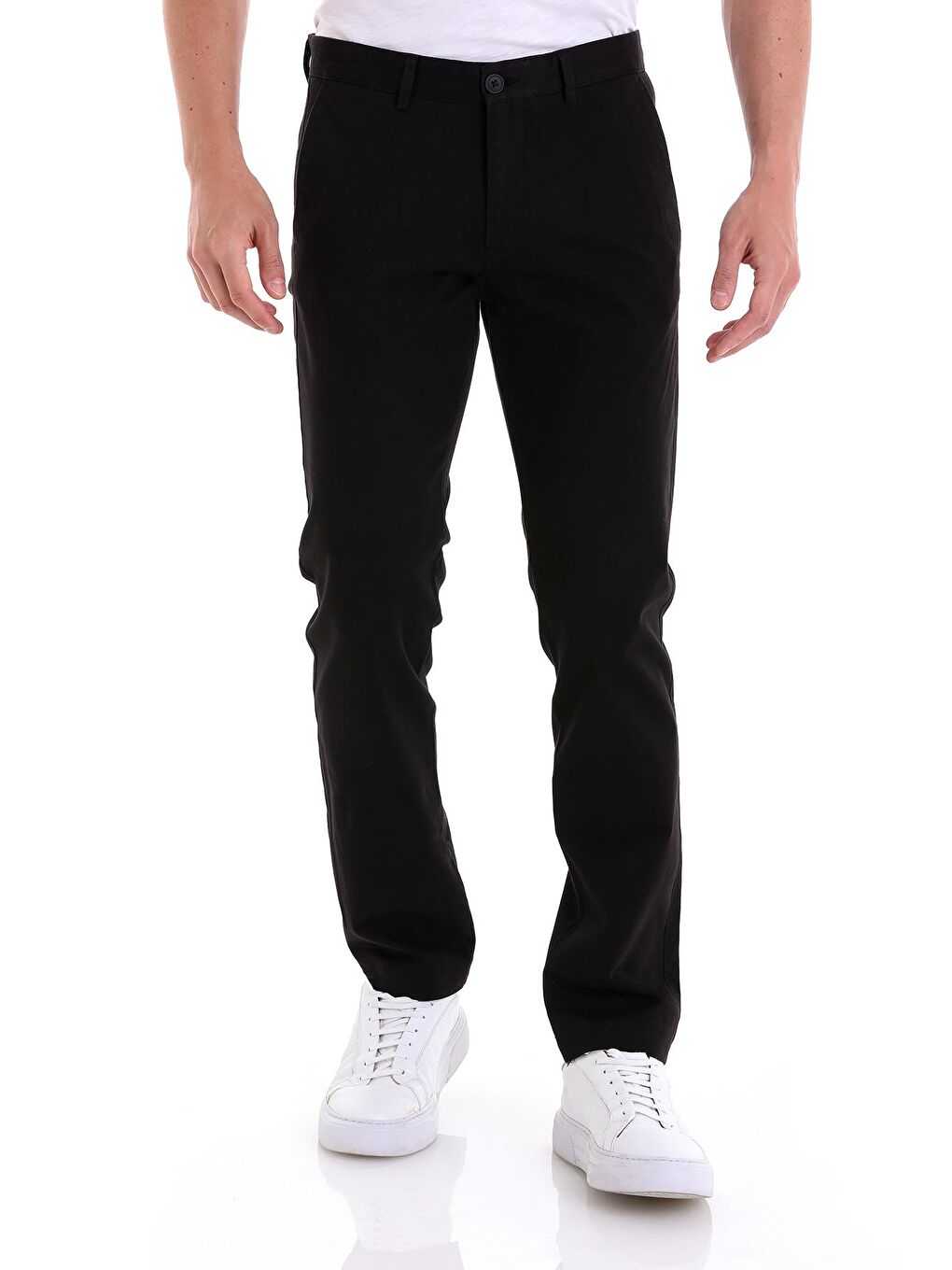 Hatemoğlu Siyah Regular Fit Düz Yandan Cepli Basic Kanvas Pantolon - 4