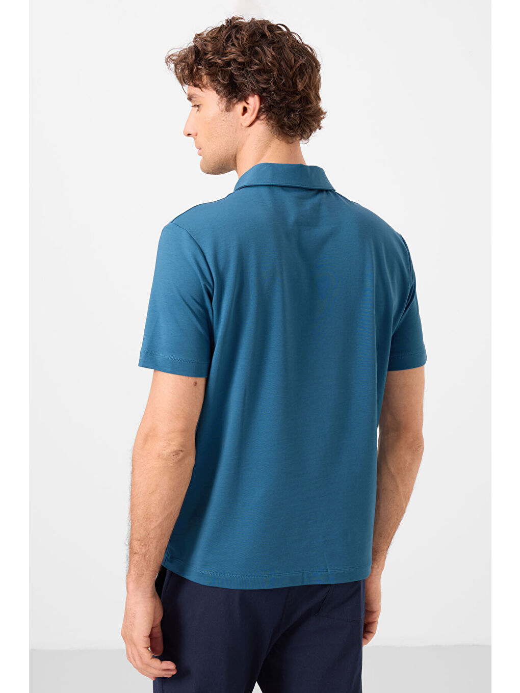 Mavi Saks Basic Logolu Standart Kalıp Triko Polo Yaka Erkek Tişört - 87748-3