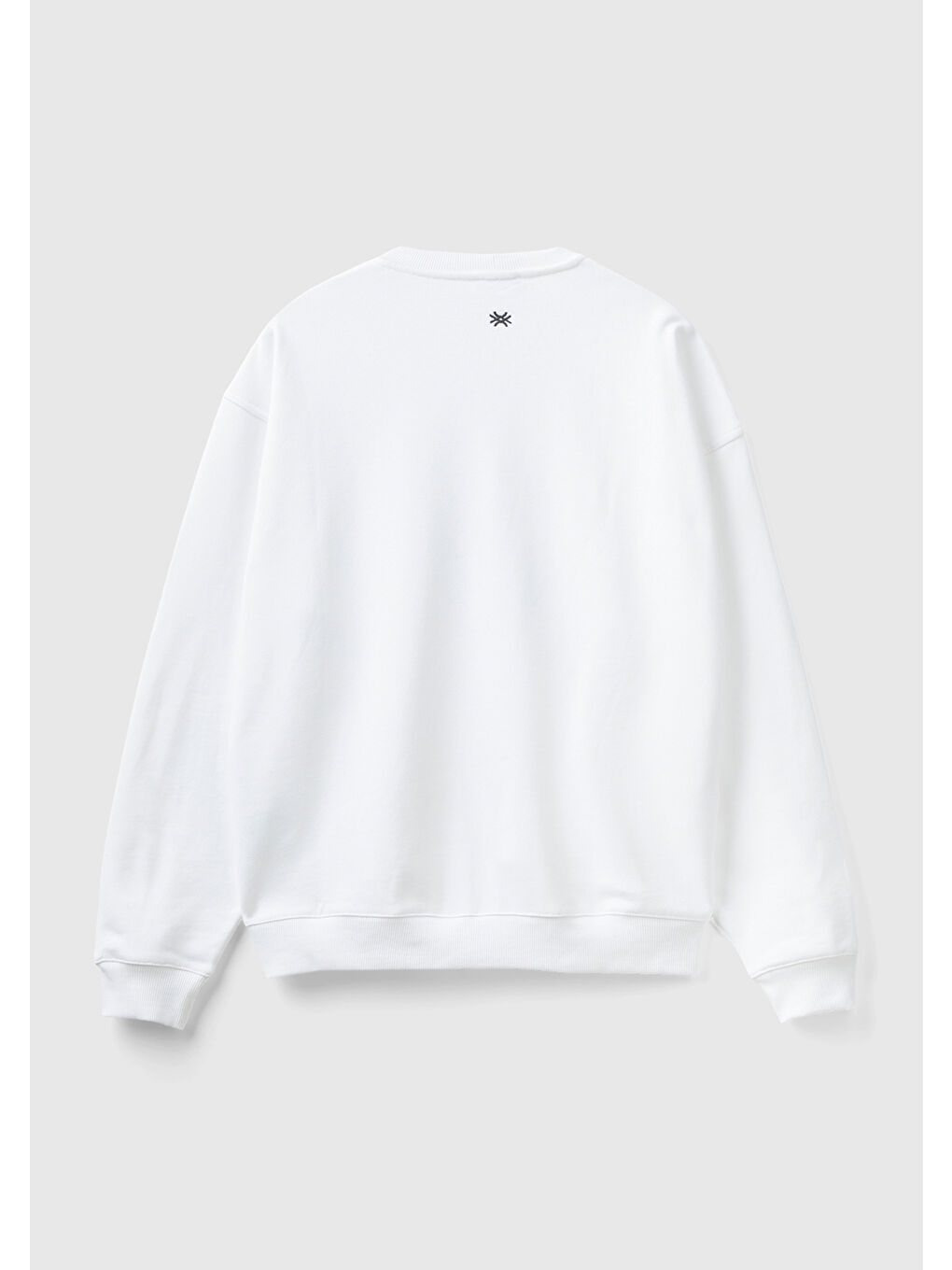 Erkek Beyaz %100 Pamuk Tavşan Baskılı Sweatshirt-3