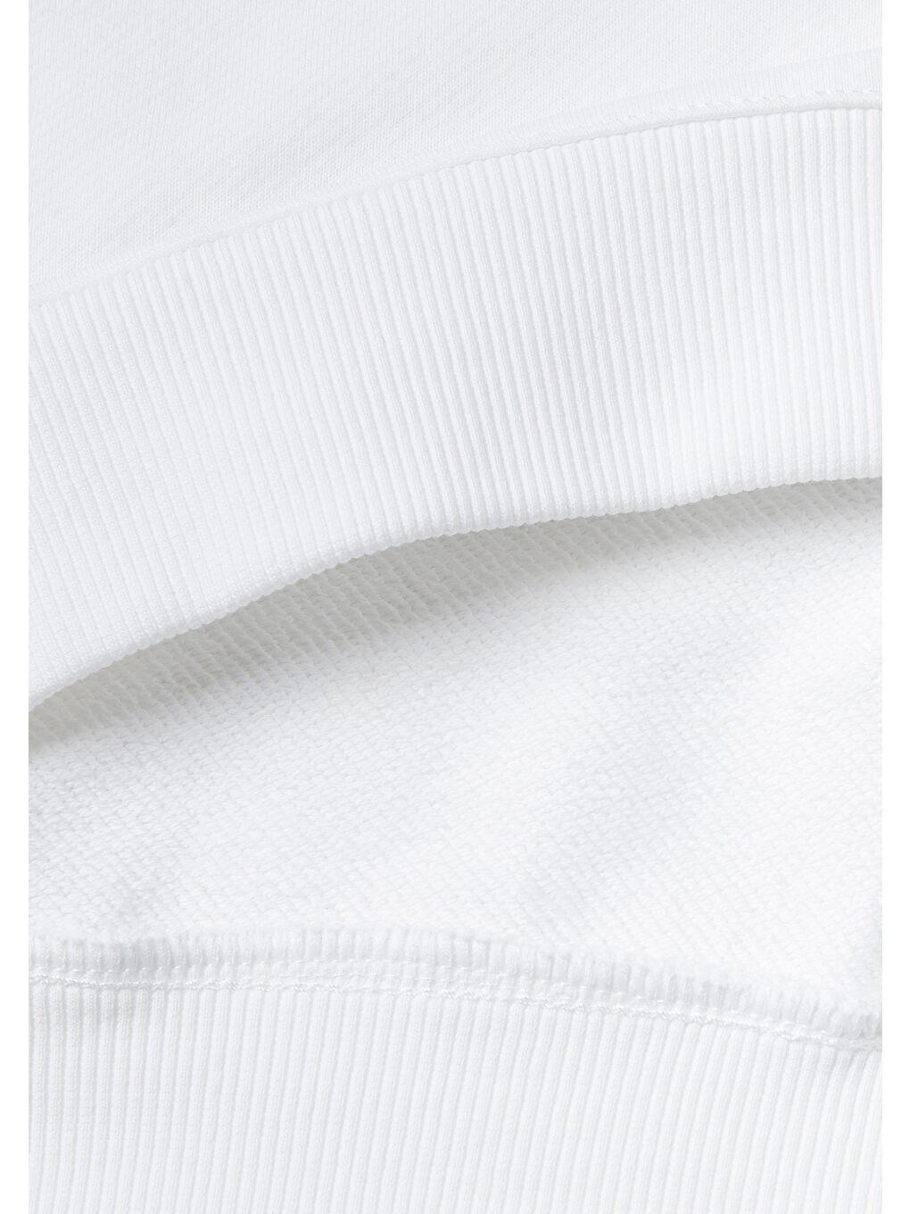 Erkek Beyaz %100 Pamuk Tavşan Baskılı Sweatshirt-5