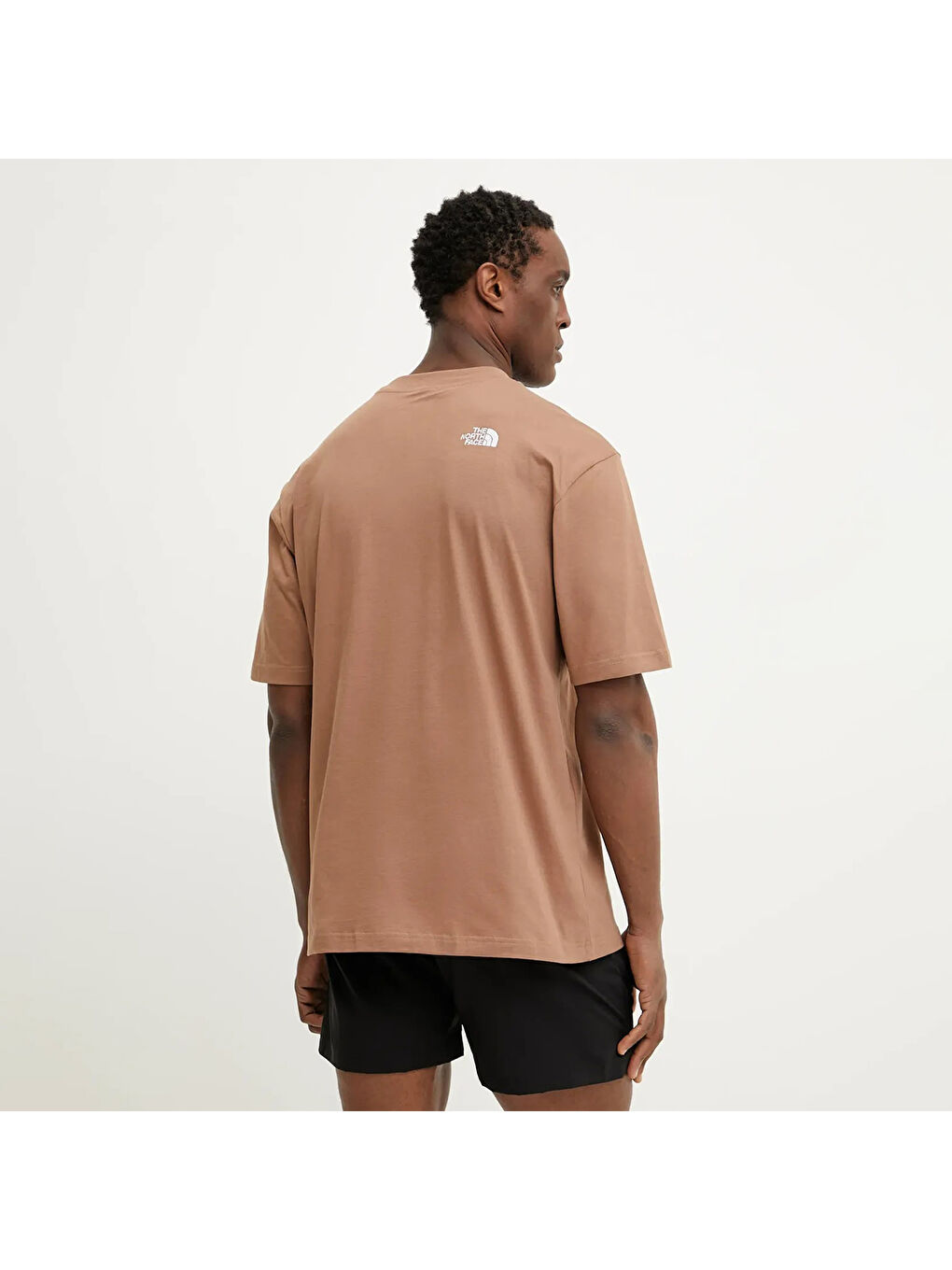 Essential Oversize Erkek Kahverengi Yuvarlak Yaka Tişört-2