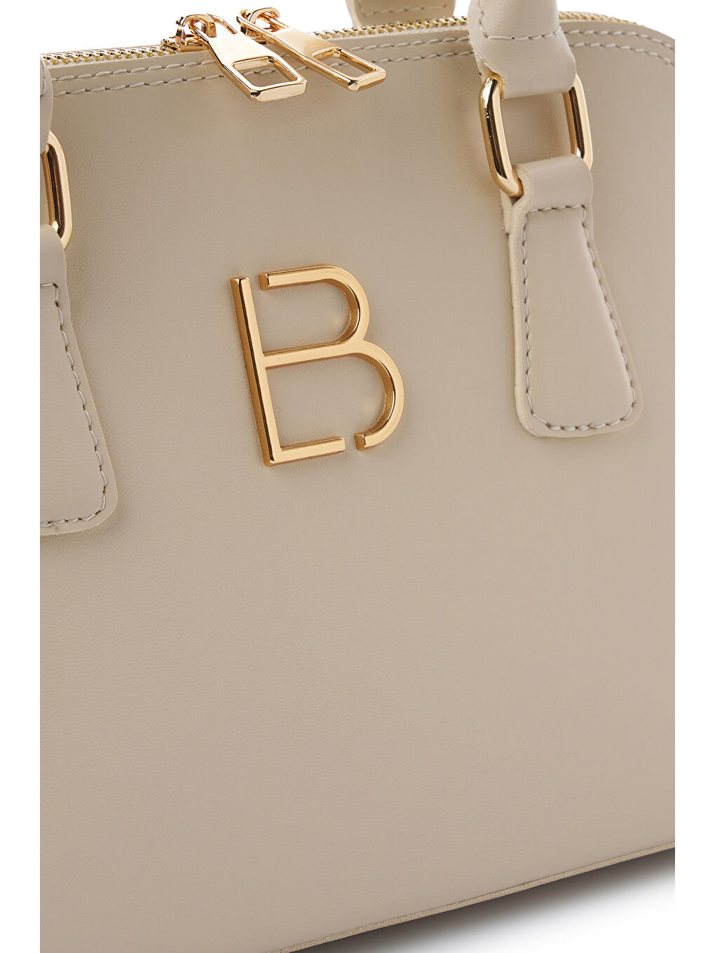 Ekru Brigitte Kadın Çapraz Askılı El ve Omuz Çantası-4