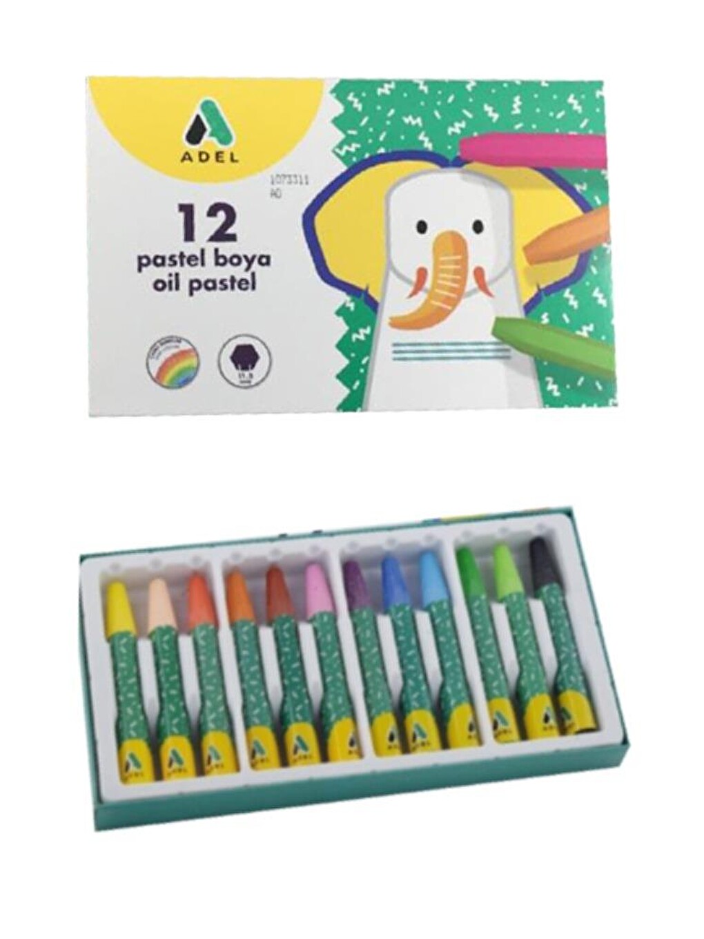 Öğrenci Okul Boyama Seti 3 Lü Adel 12 Renk Pastel Boya Kuru Boya Sulu Boya 12 Li Boya Set Kreş Seti-3
