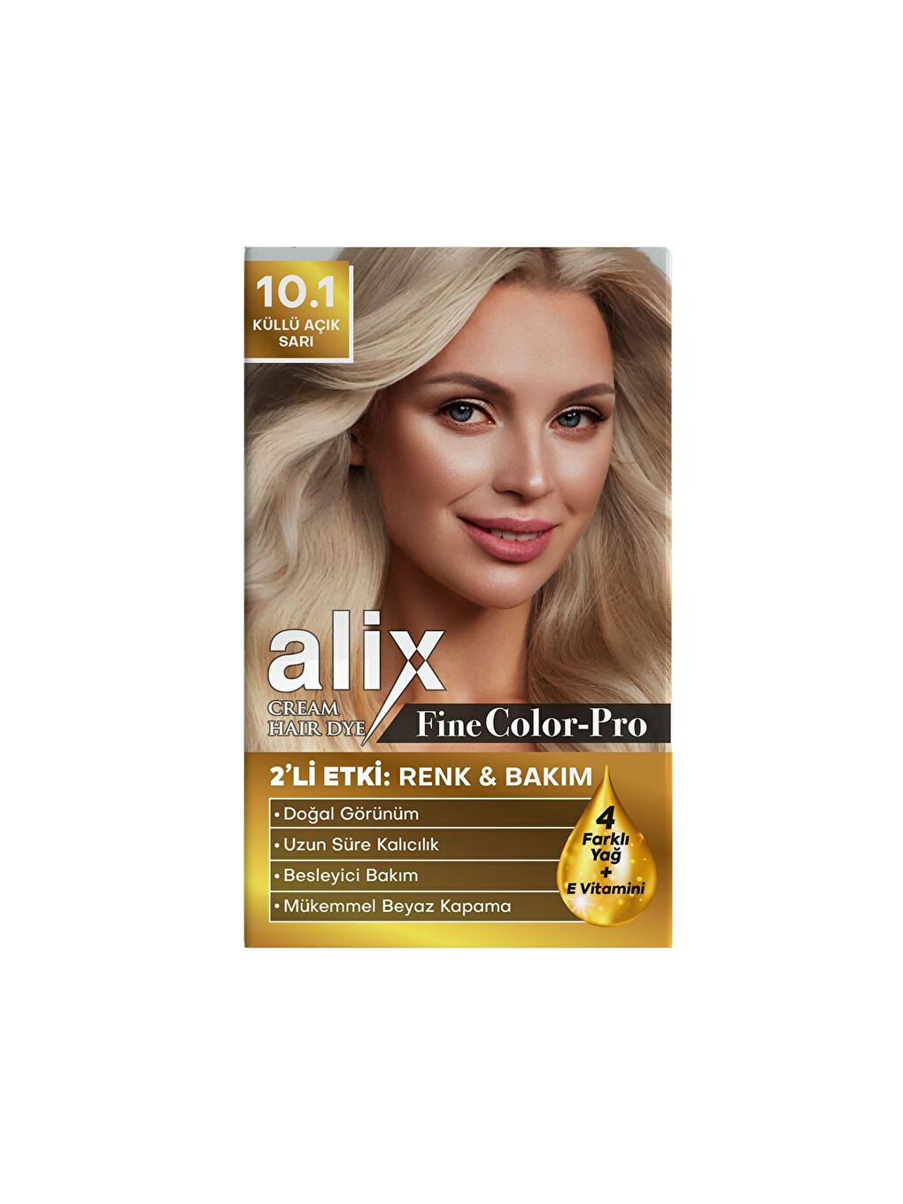 Kit Saç Boyası 10.1 Küllü Açık Sarı 50 ml