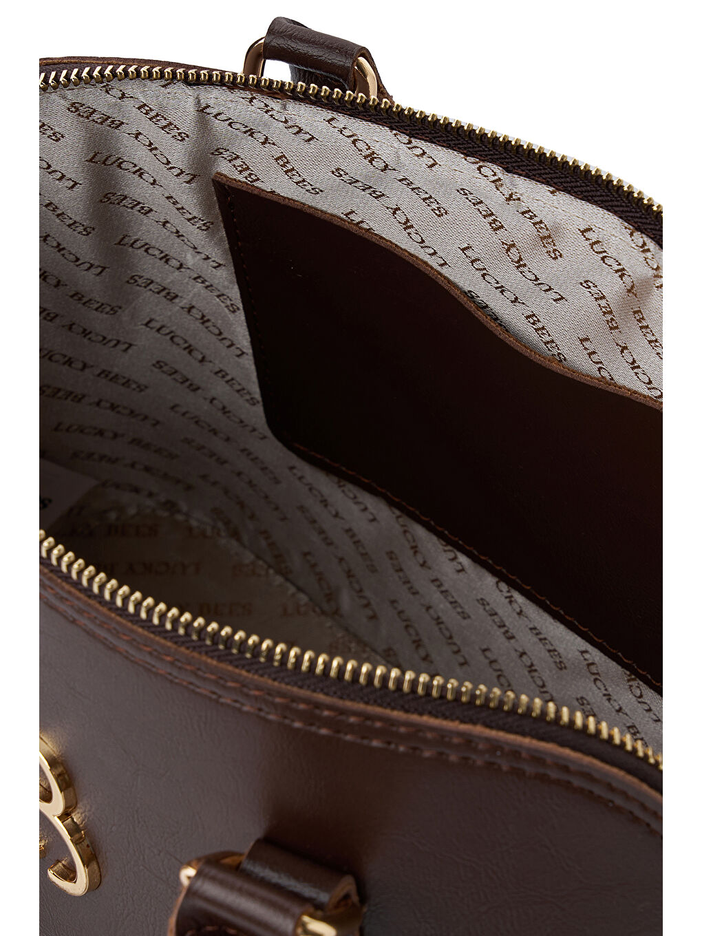 Kahverengi Brigitte Kadın Çapraz Askılı El ve Omuz Çantası-5