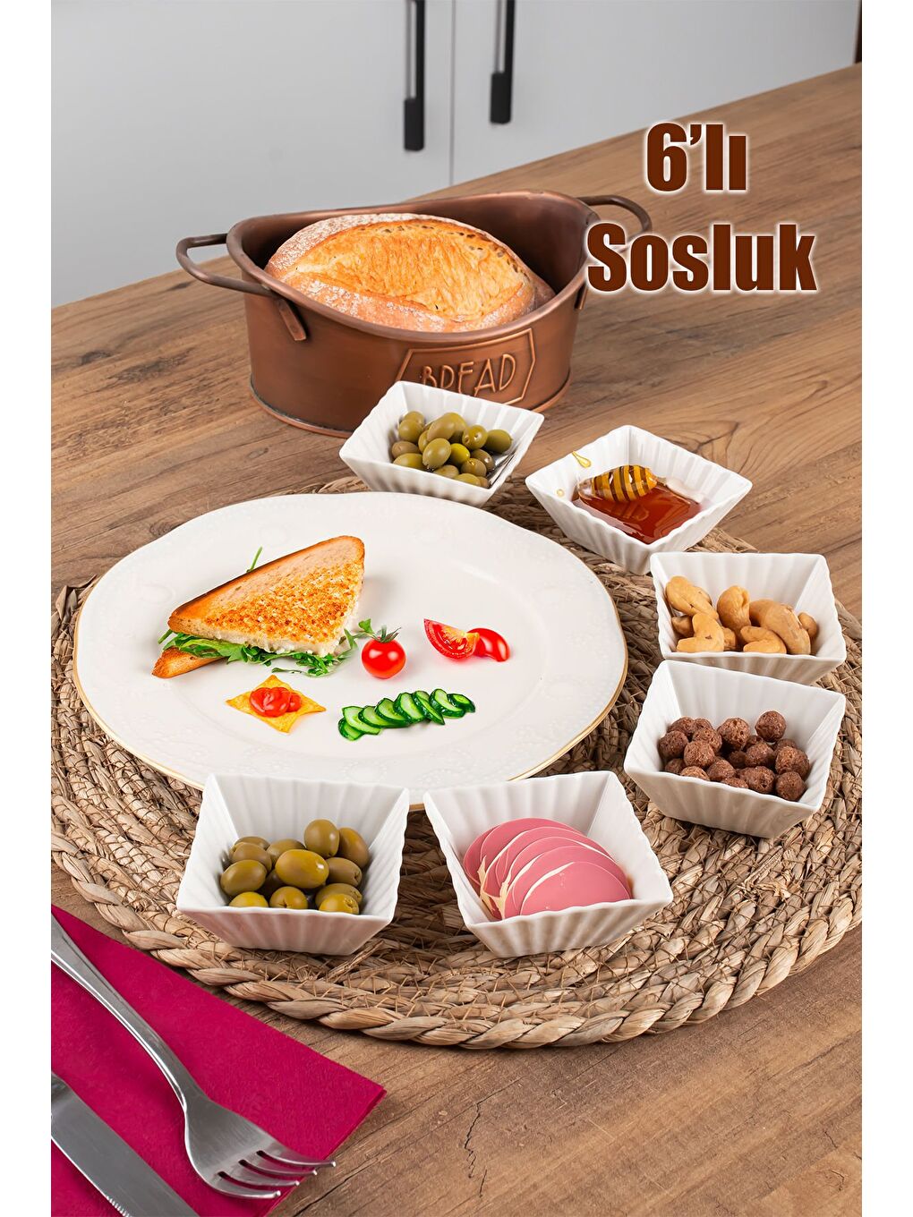 Beyaz Bone 15690 6'lı Sunumluk Kase-1