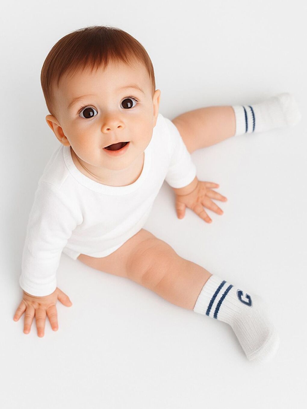Beyaz Baby CVL 3'lü 6- Bebek Erkek Çorap Set - Standart-6