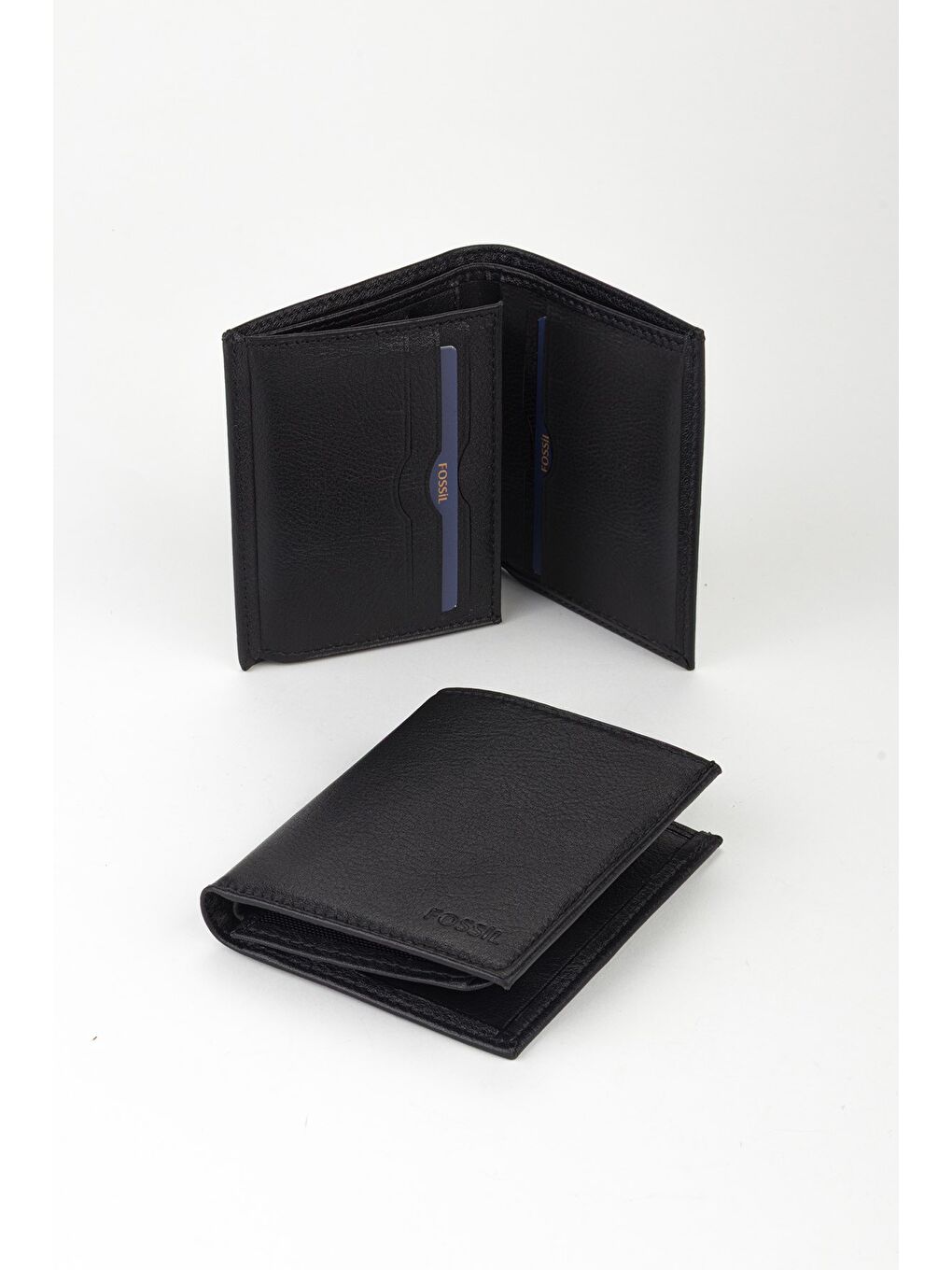 Siyah Kutulu Hakiki Deri Küçük Boy Dikey Yapraklı El Portföyü Cüzdan