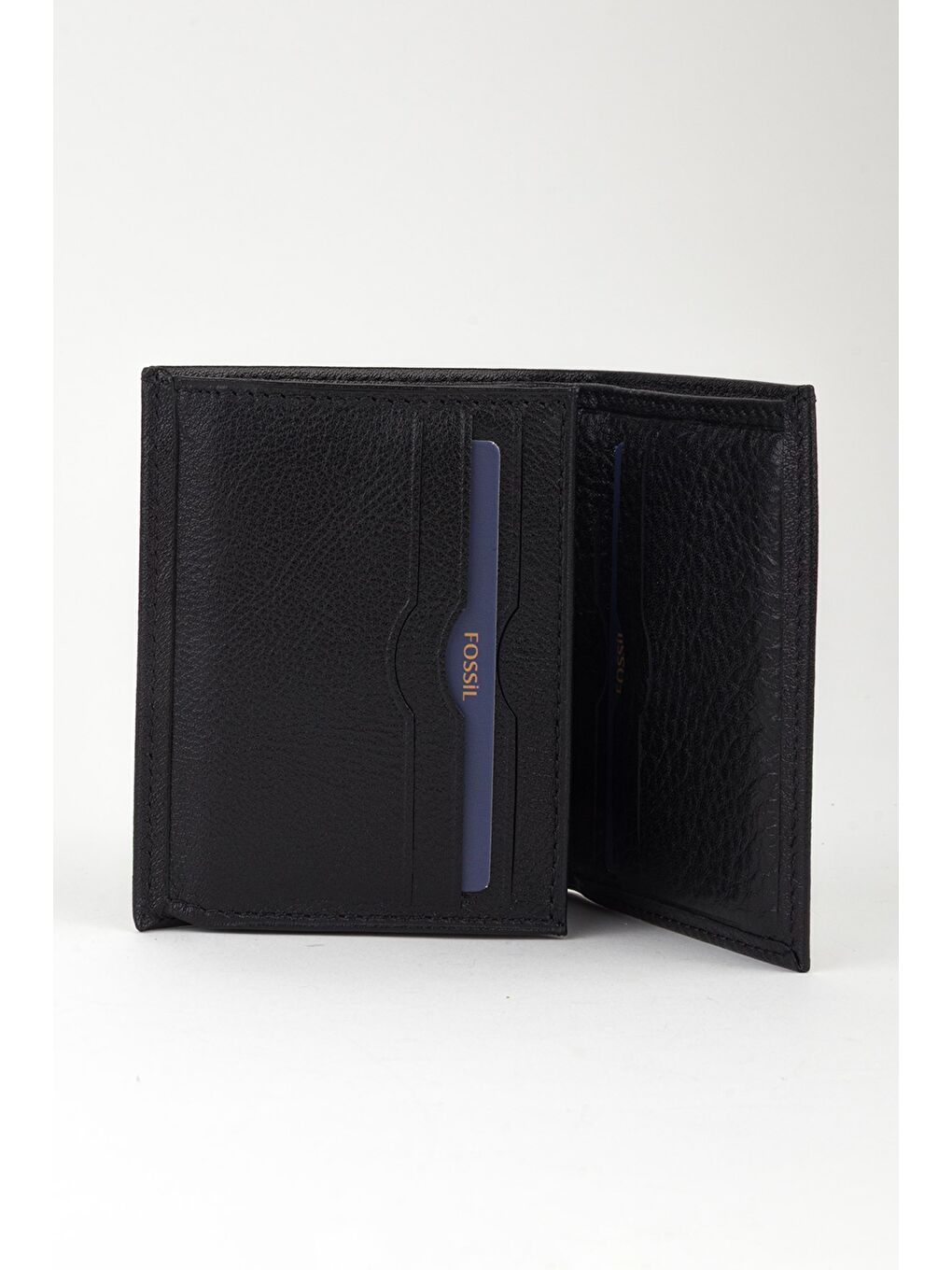 Siyah Kutulu Hakiki Deri Küçük Boy Dikey Yapraklı El Portföyü Cüzdan-2