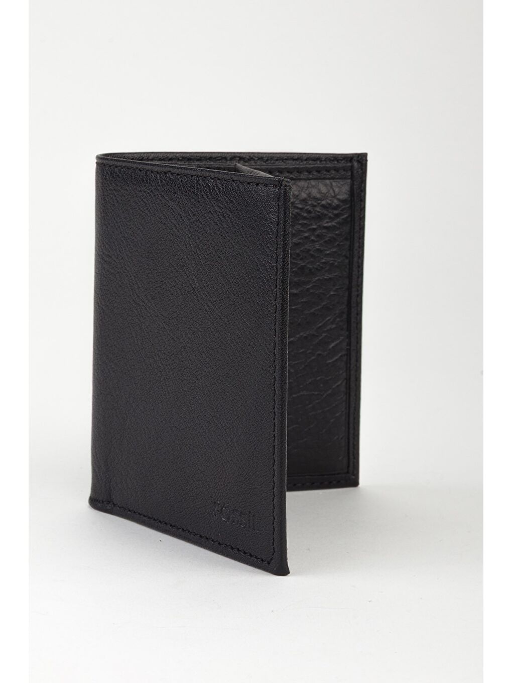 Siyah Kutulu Hakiki Deri Küçük Boy Dikey Yapraklı El Portföyü Cüzdan-3