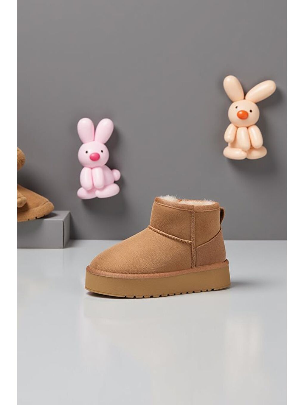 Kahverengi Snie C. Günlük Kız Çocuk Kürklü Bot Günlük Ayakkabı Sneaker 2025-3