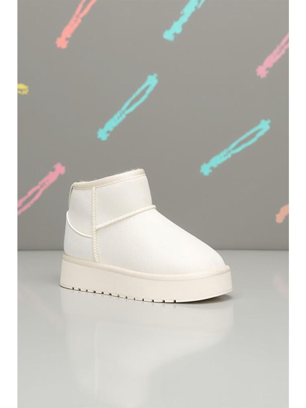 Bej Snie C. Günlük Kız Çocuk Kürklü Bot Günlük Ayakkabı Sneaker 2025-3