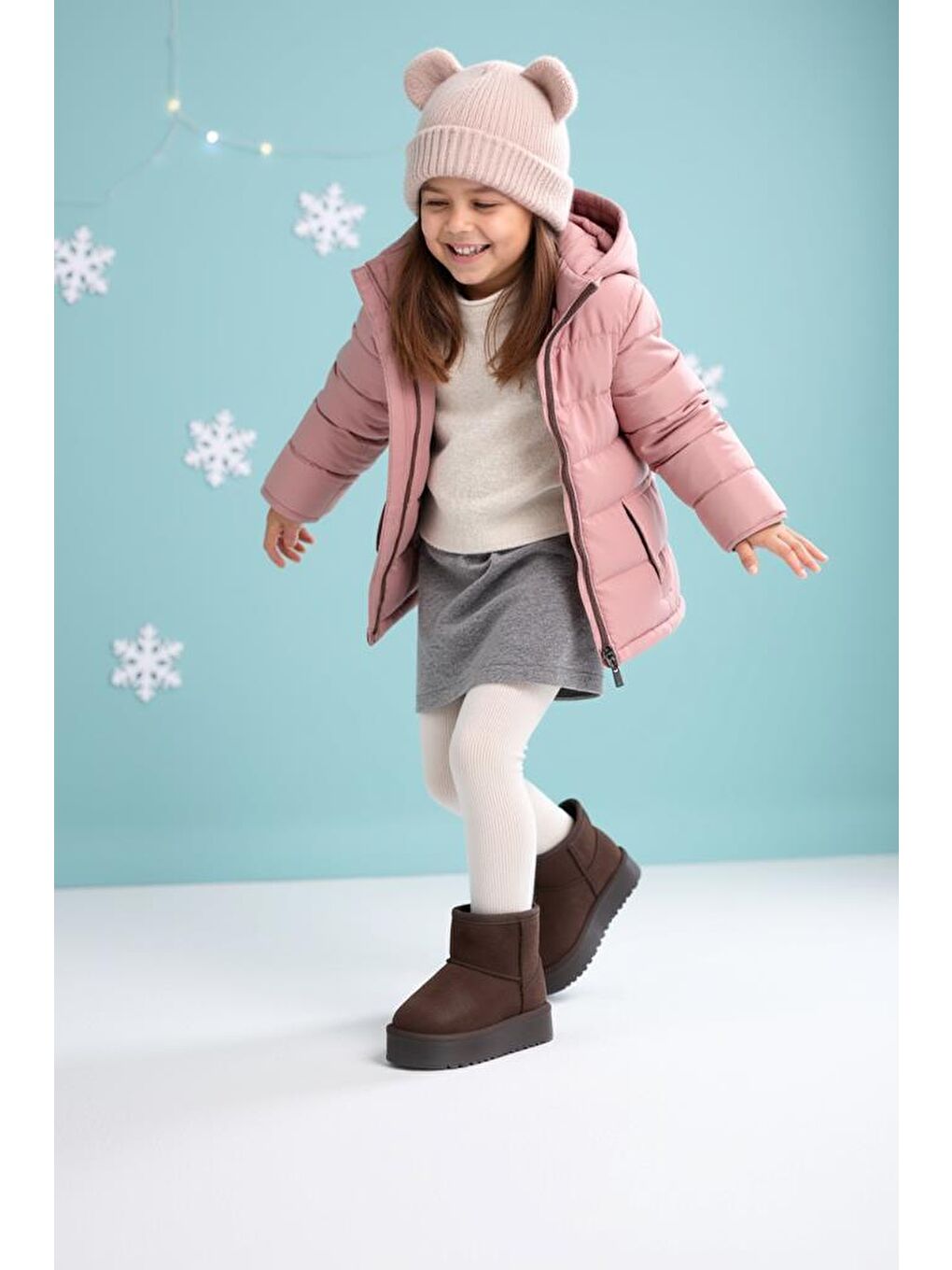 Kahverengi Snie C. Günlük Kız Çocuk Kürklü Bot Günlük Ayakkabı Sneaker 2025-1