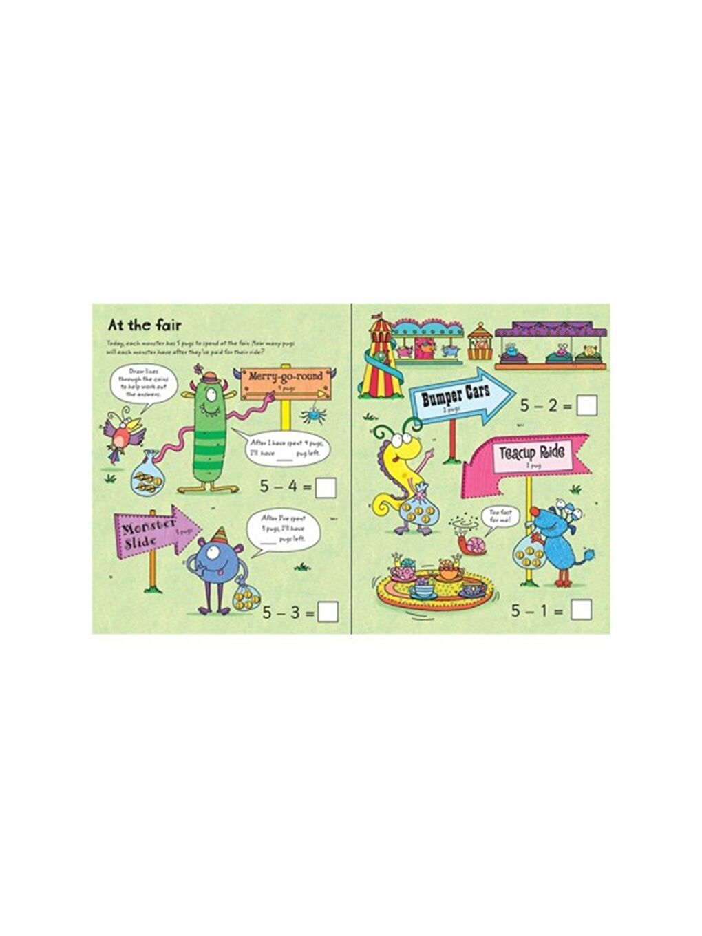 The Usborne Beyaz-Renklibaskı Wipe Clean Money - 2