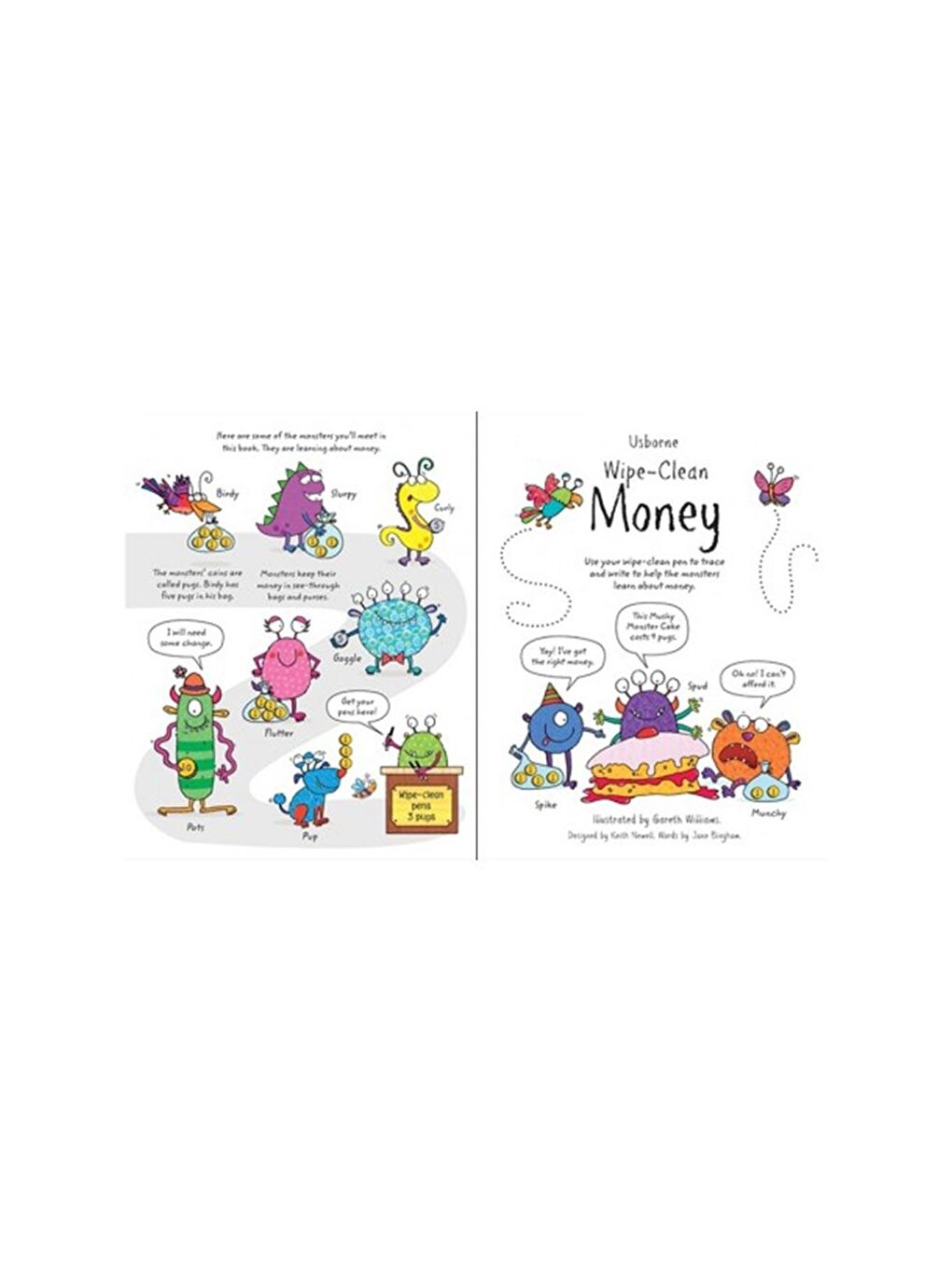 The Usborne Beyaz-Renklibaskı Wipe Clean Money - 3