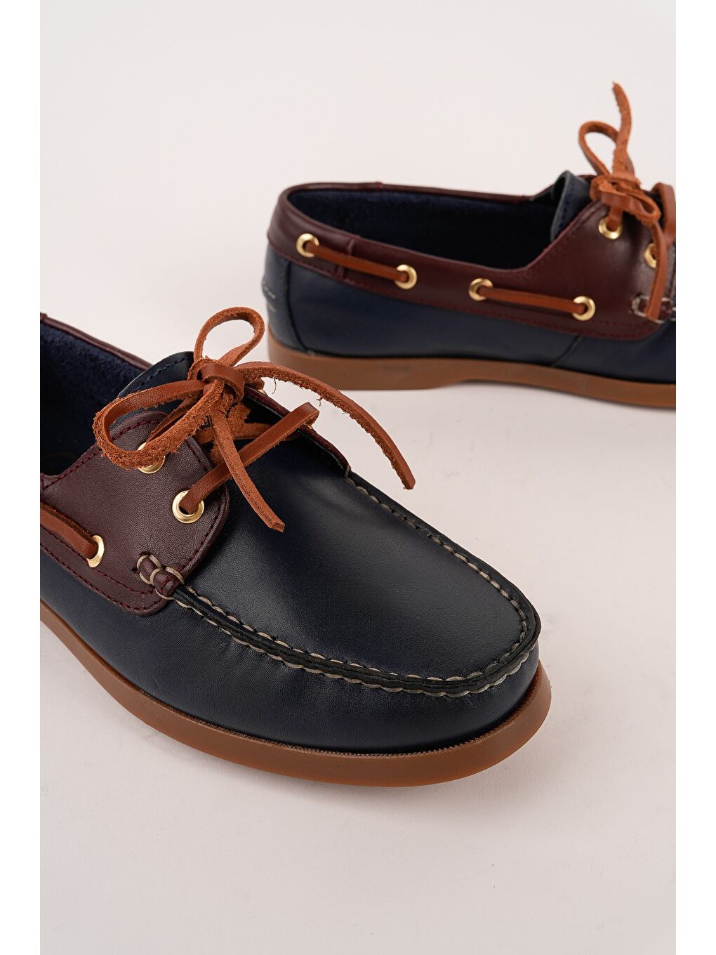 Lacivert GENOVA Hakiki Deri Bağcıklı Erkek Günlük Loafer Ayakkabı-2