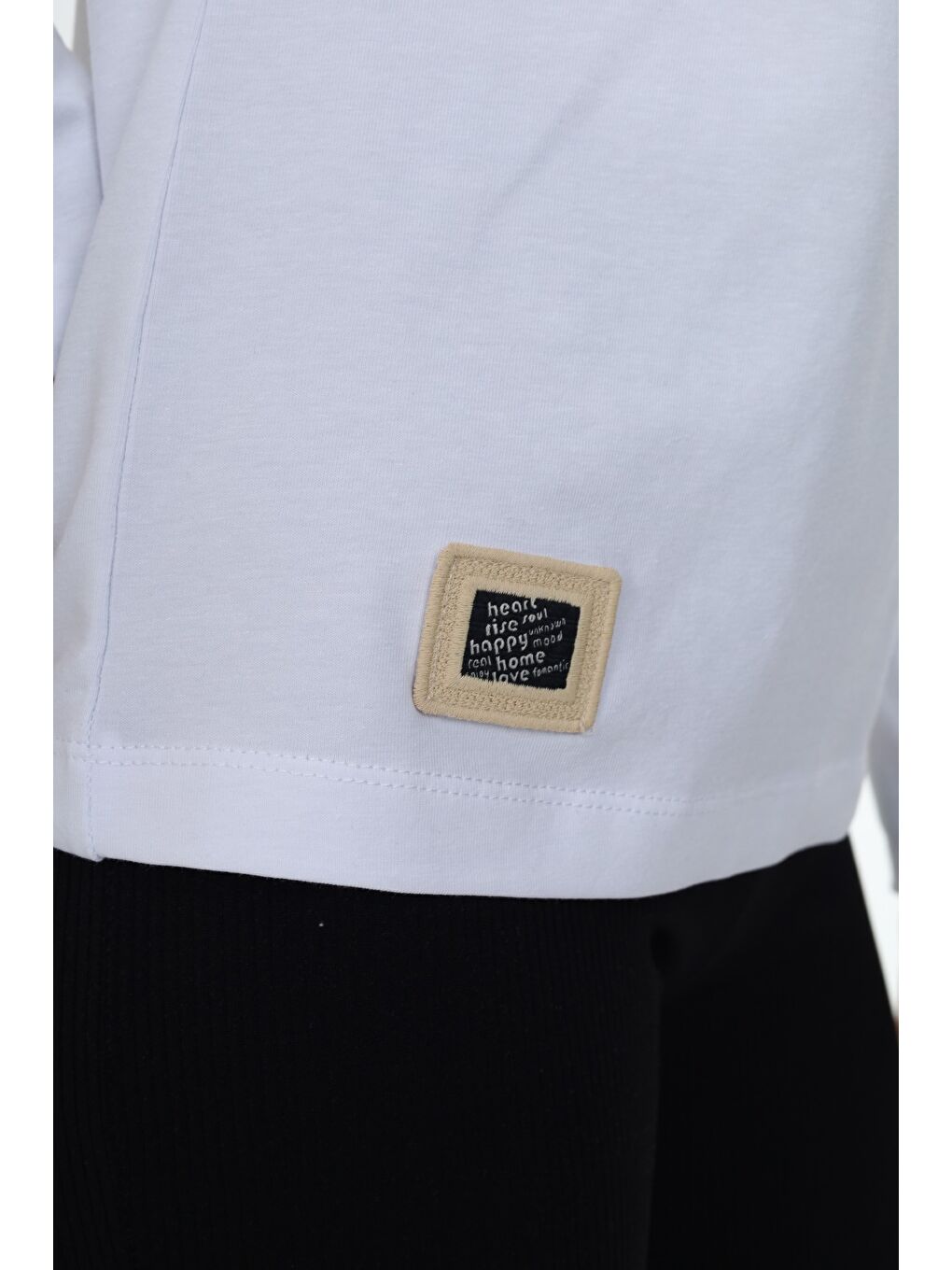 Beyaz Kız Çocuk Okul Tişört-1