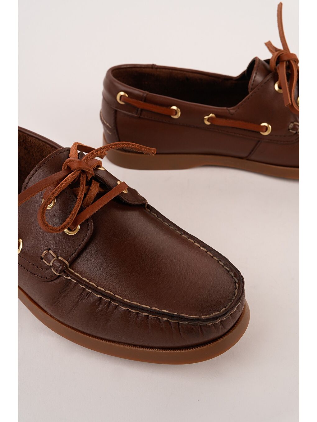 Kahverengi GENOVA Hakiki Deri Bağcıklı Erkek Günlük Loafer Ayakkabı-2