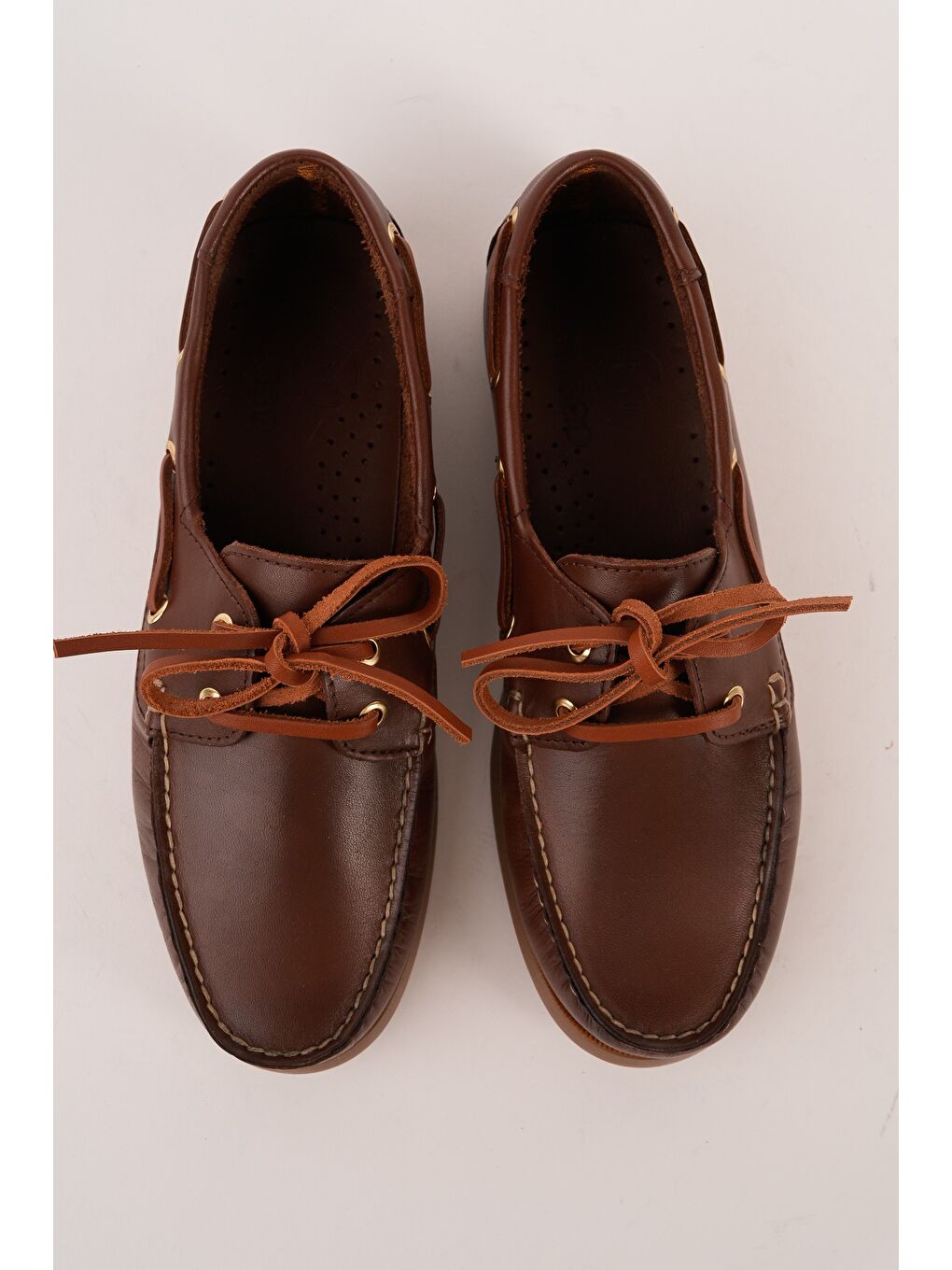 Kahverengi GENOVA Hakiki Deri Bağcıklı Erkek Günlük Loafer Ayakkabı-4