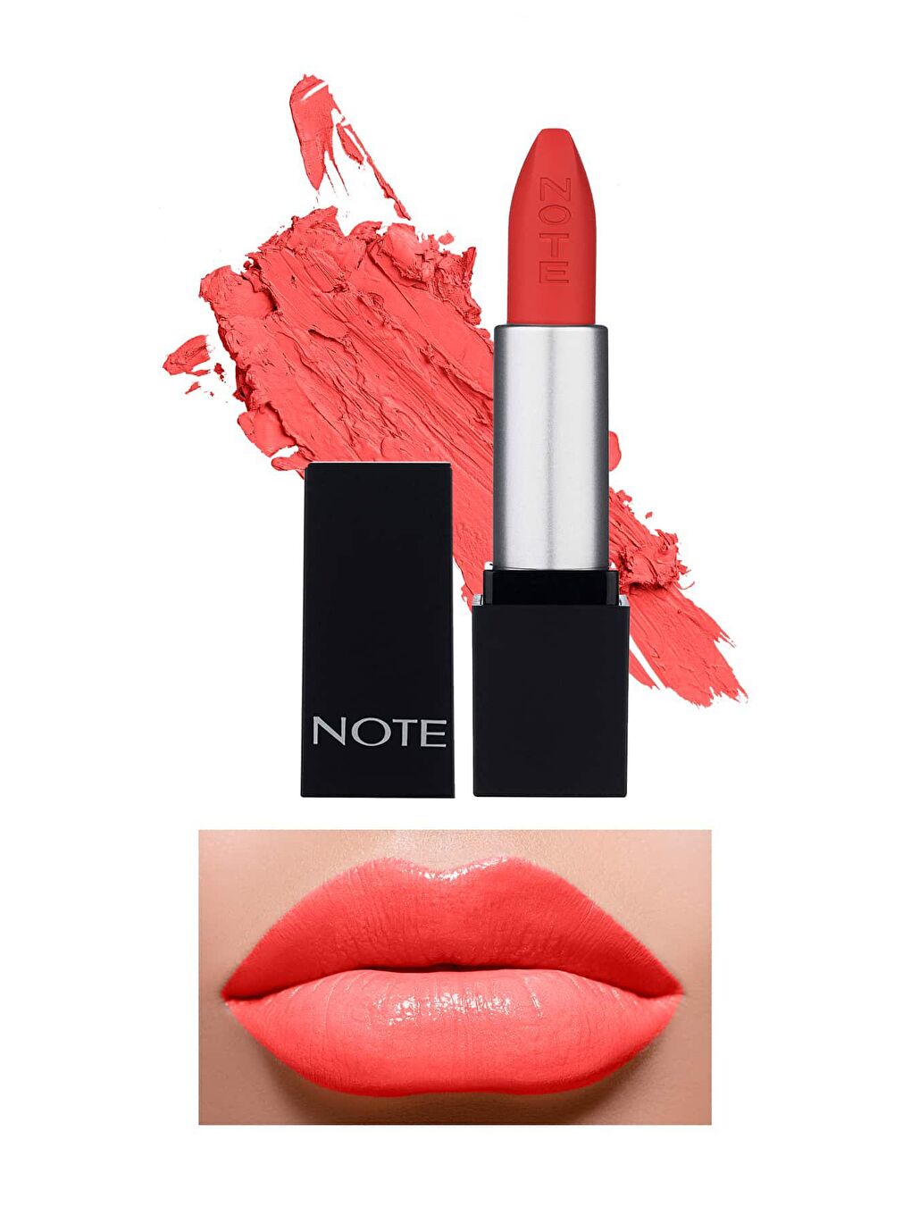 Note Cosmetique Narçiçeği Mattever Lipstick Yarı Mat Saten Bitişli Ruj 16 Me Grenadine - Nar Çiçeği - 1