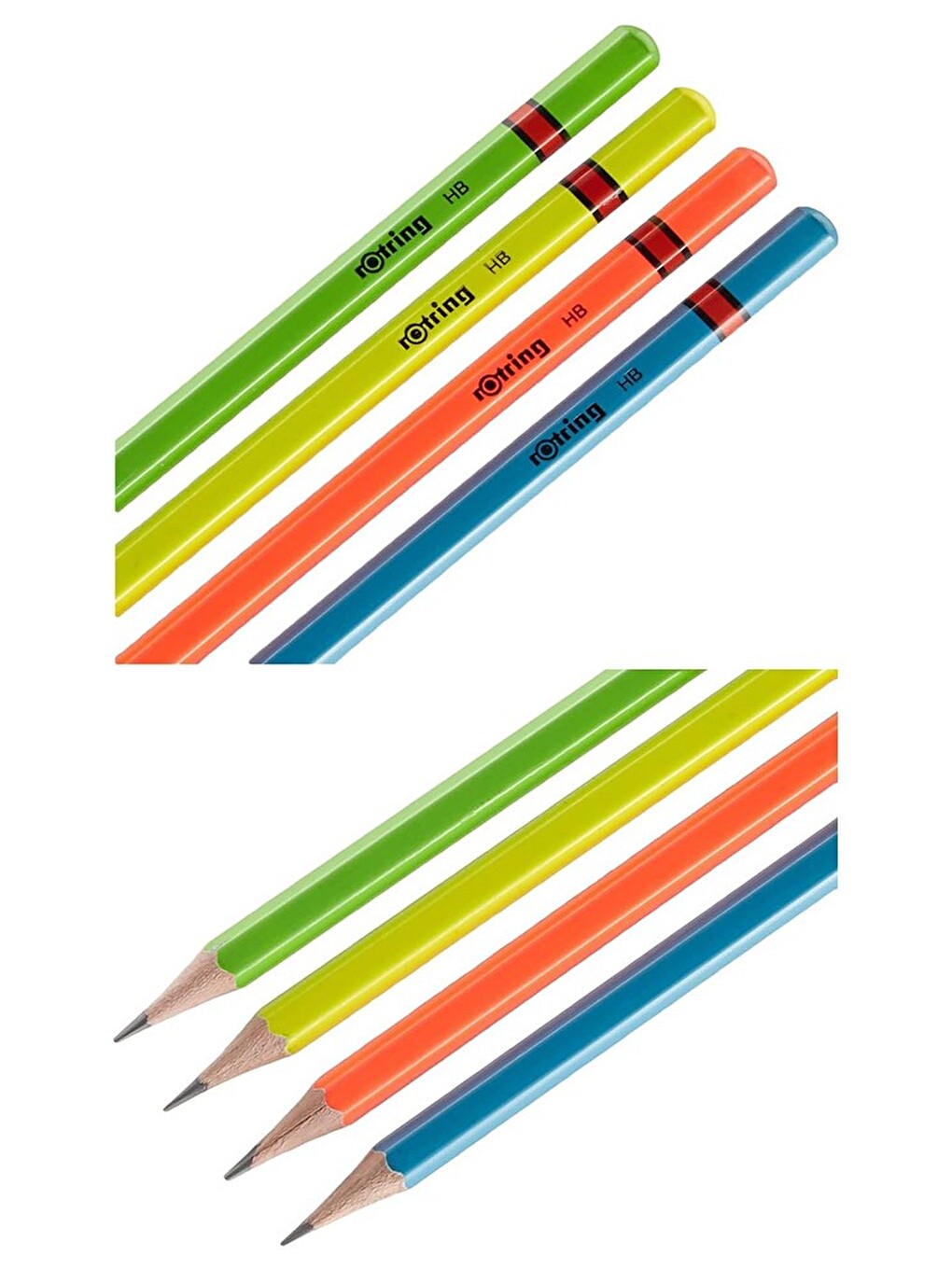 Rotring Neon Kurşun Kalem 12 Li 1 Paket Renkli Kurşun Kalem Mavi Yeşil Sarı Pembe Hb Kurşun Kalem-6