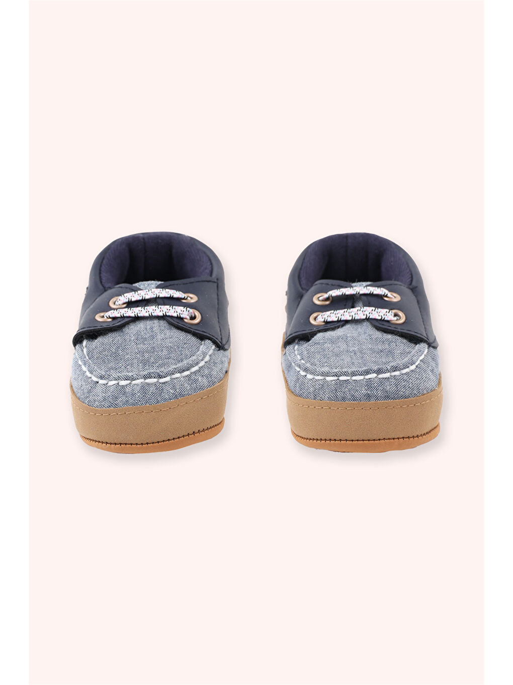 Yenidoğan Bağcıklı Mavi Patik-1