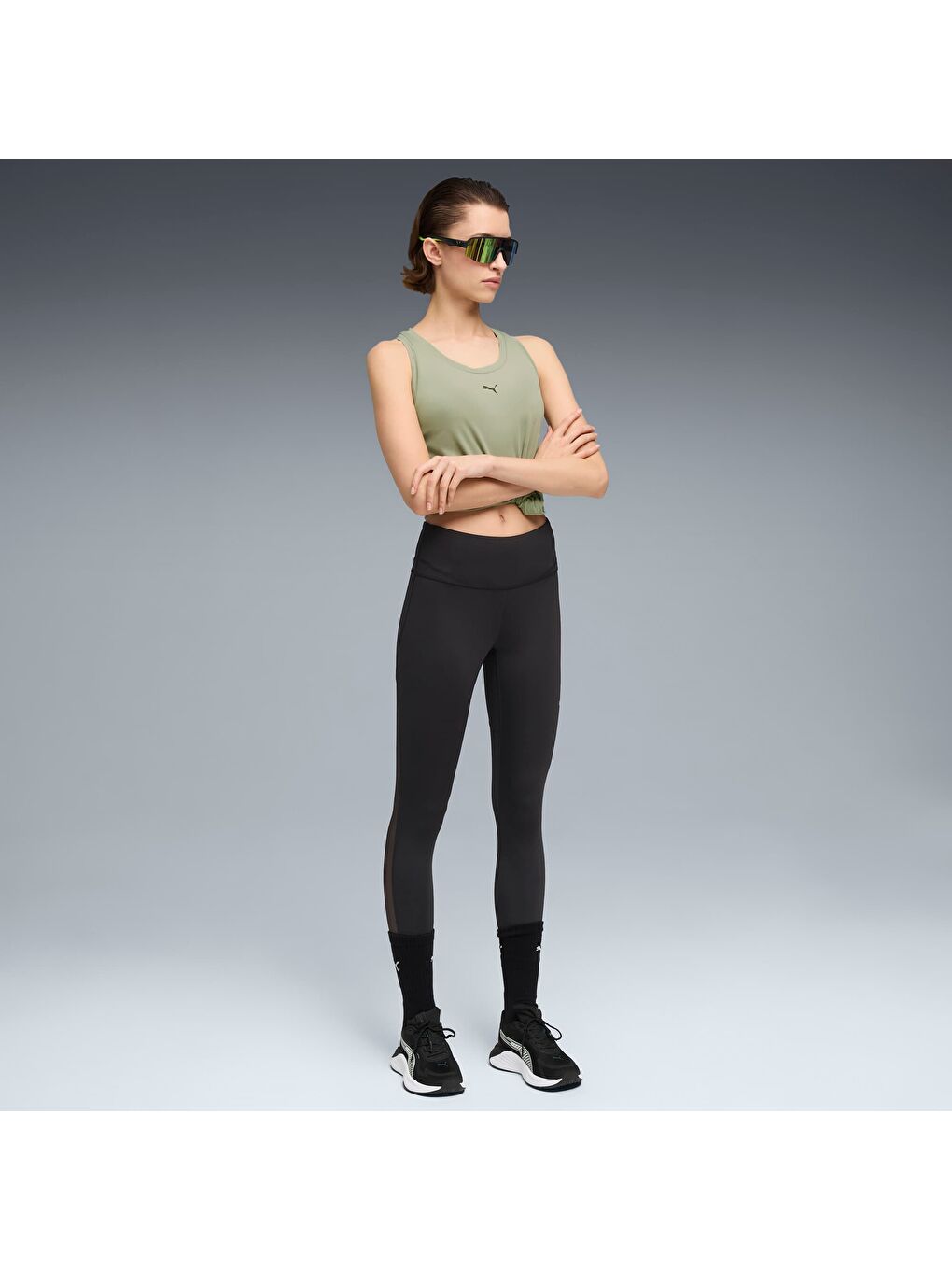 Yeşil CLOUDSPUN Racerback Kadın Atlet-1