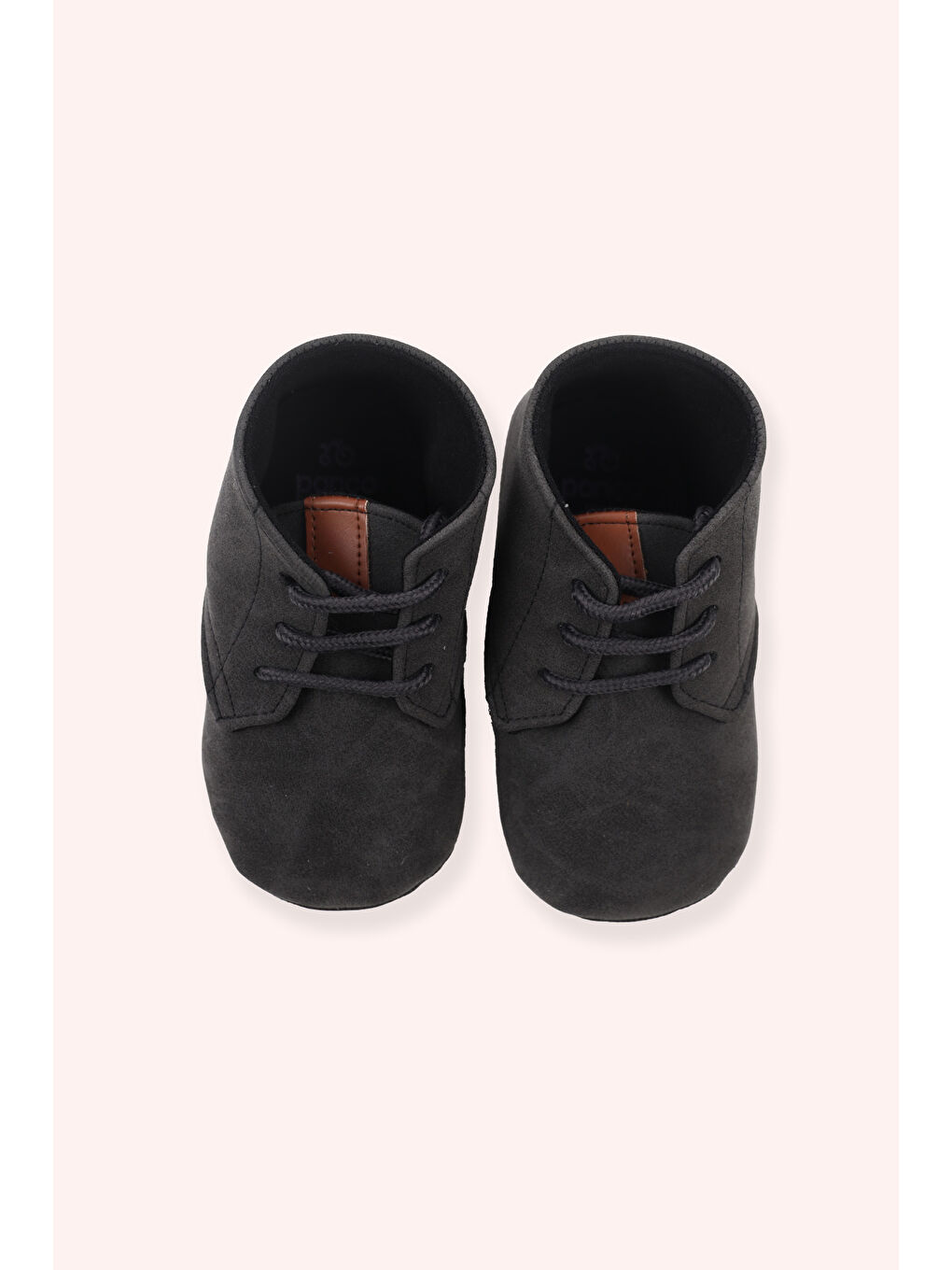 Yenidoğan Bağcıklı Antrasit Patik-1