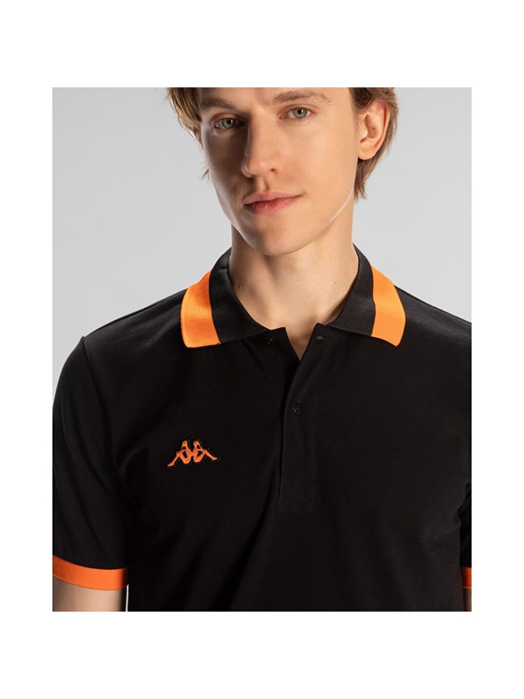 Kappa Siyah Logo Neon Erkek Klasik Yaka Polo Tişört - 2