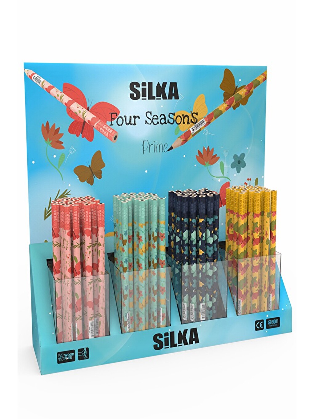 Jumbo Kurşun Kalem 4 Adet Silka 1511 Kelebekli Jumbo Kalın Kalem Hb Kolay Tutuş Dereceli Kalem Kurşu-3