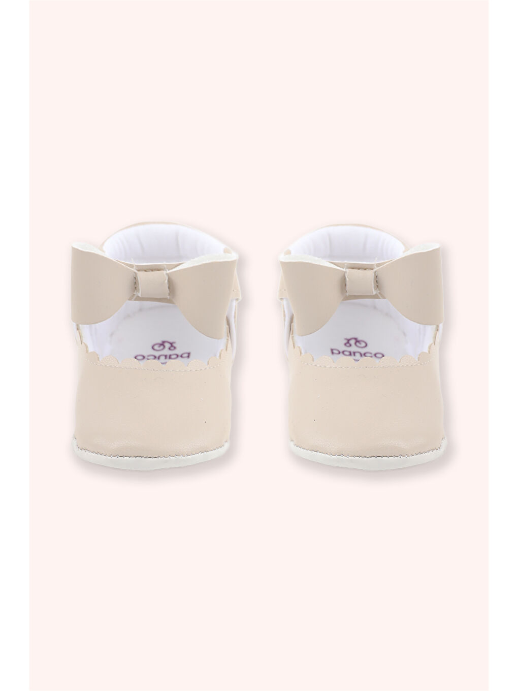 Pembe Yenidoğan Kurdela Detaylı Pudra Patik-1