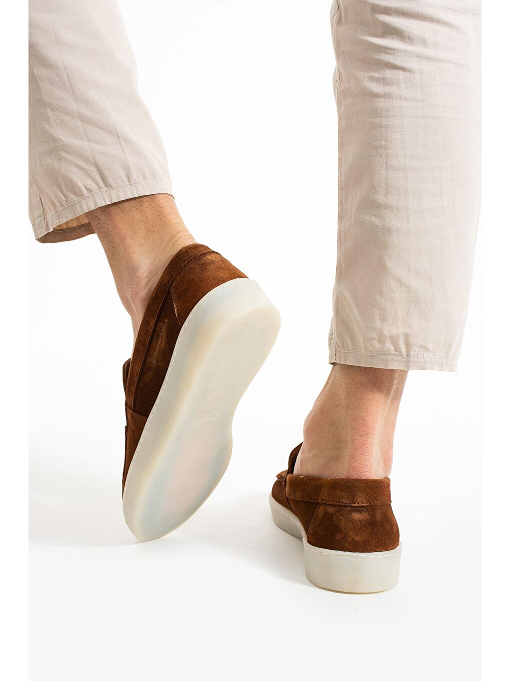 Kahverengi Borika Hakiki Deri Taba Süet Erkek Ayakkabı-3