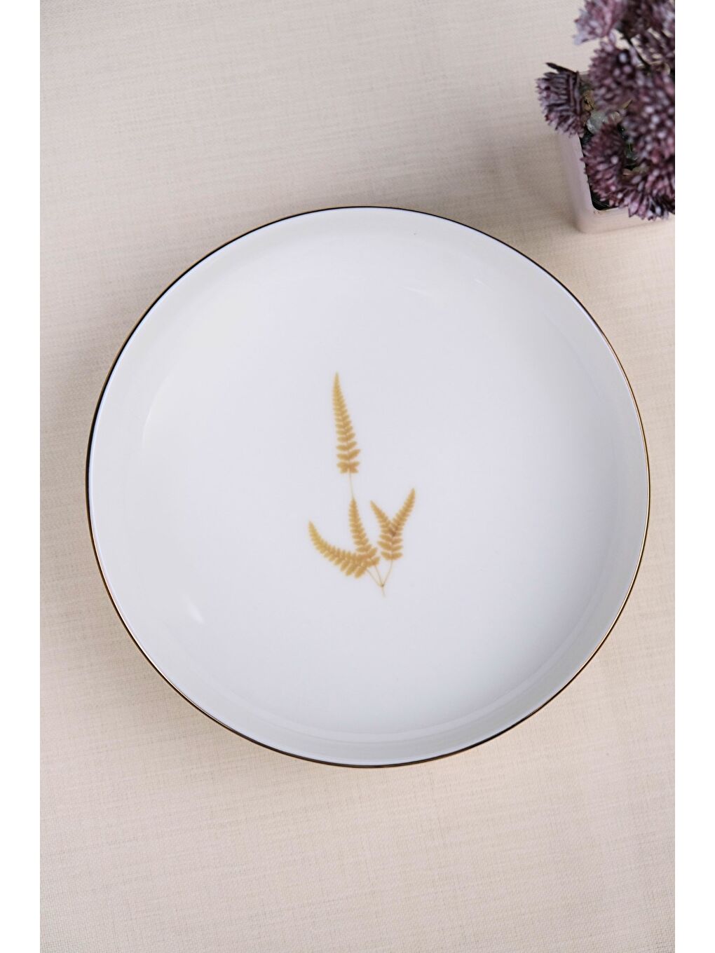 Karışık Porselen Natura Marinum Altın Yaldız Çukur Tabak 18,50cm 4 lü-3