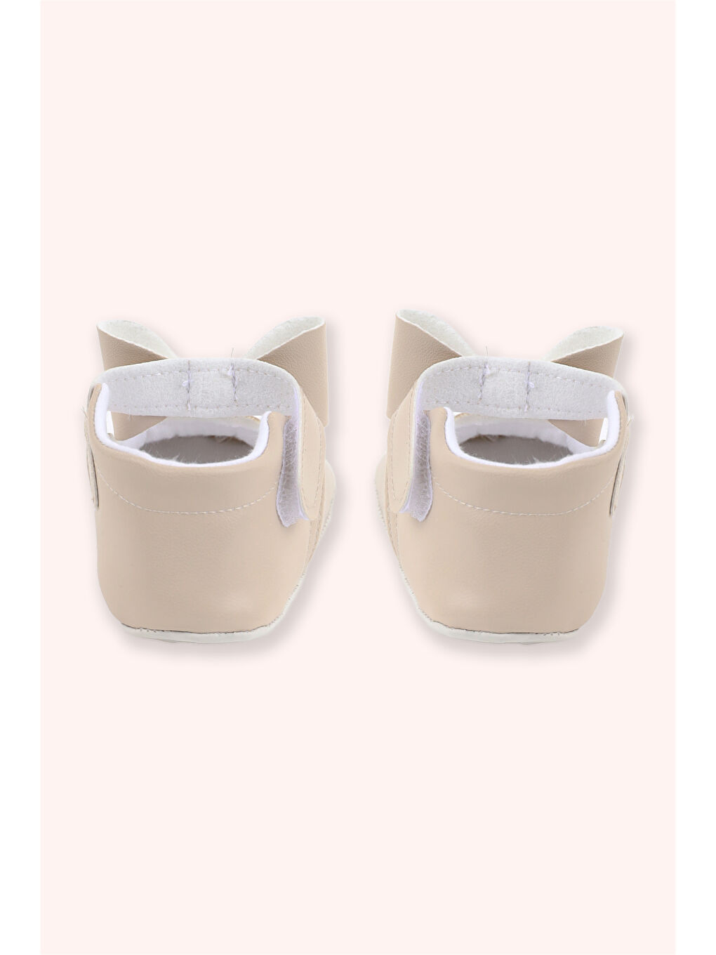 Pembe Yenidoğan Kurdela Detaylı Pudra Patik-2