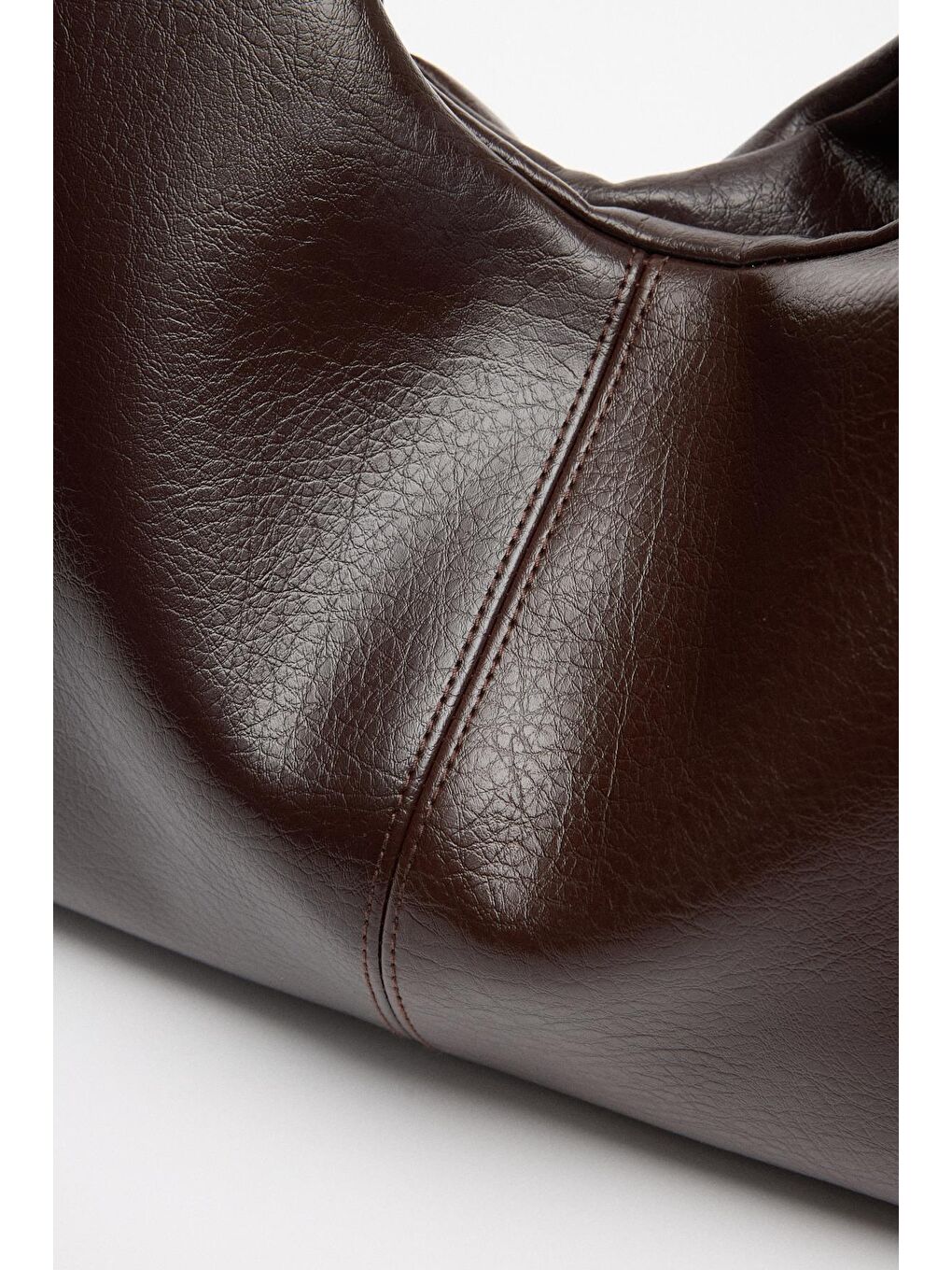 Yumuşak Dokulu Deri Tote Çanta Kahverengi-3