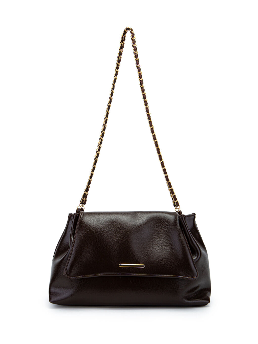 Kapaklı Zarif Tasarım Sarrah Kadın Omuz Çanta Kahverengi