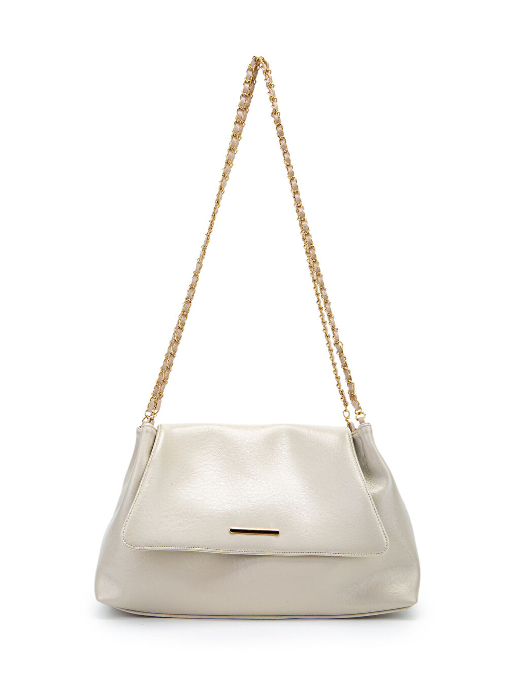 Ekru Kapaklı Zarif Tasarım Sarrah Kadın Omuz Çanta Krem